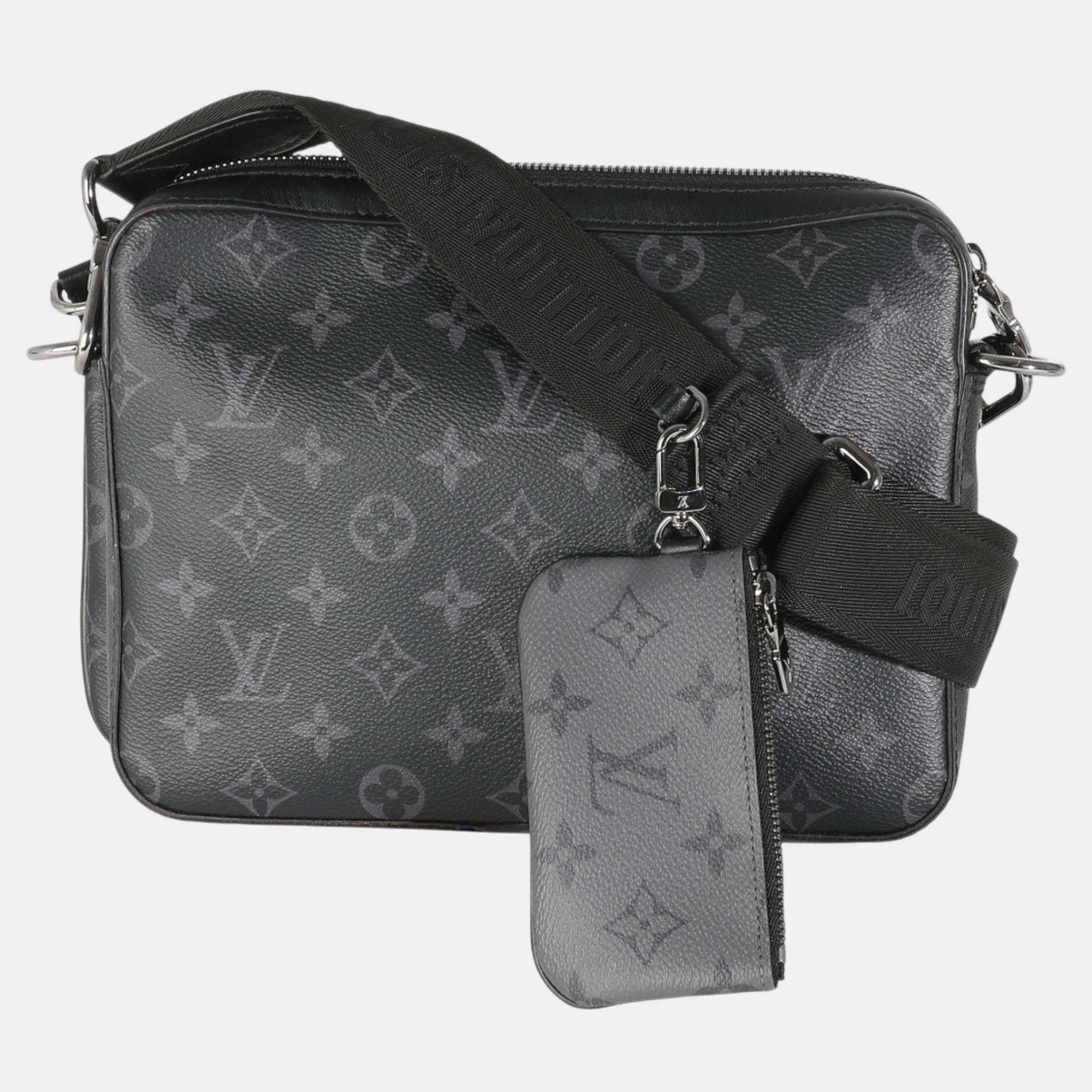 Louis Vuitton Black Monogram Eclipse Reverse Canvas Trio Messenger Bag