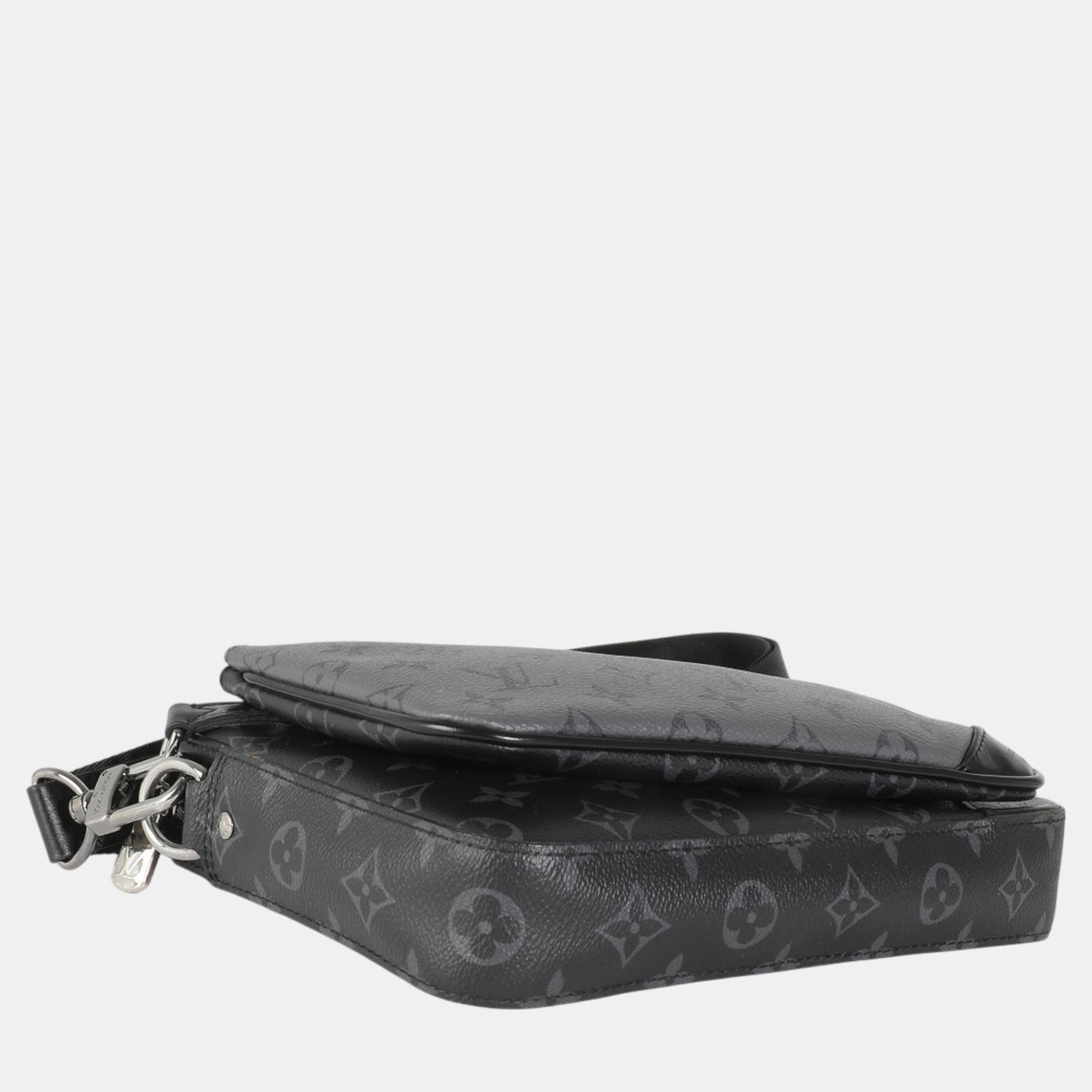 Louis Vuitton Black Monogram Eclipse Reverse Canvas Trio Messenger Bag