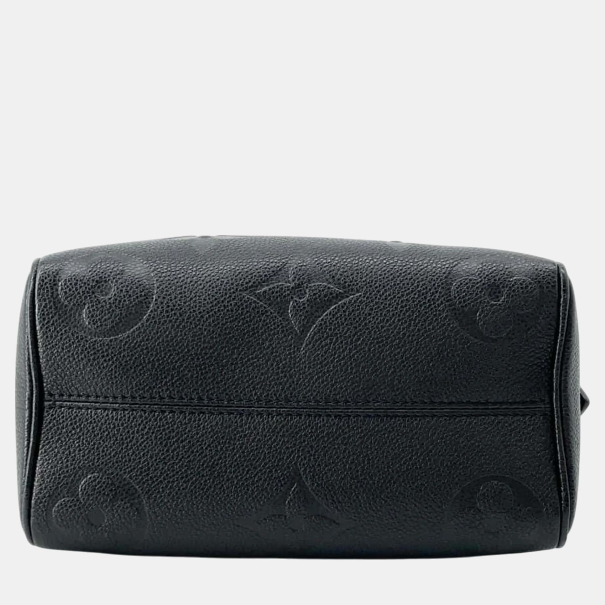 Louis Vuitton Black Monogram Empreinte Speedy Bandouliere 20 Bag