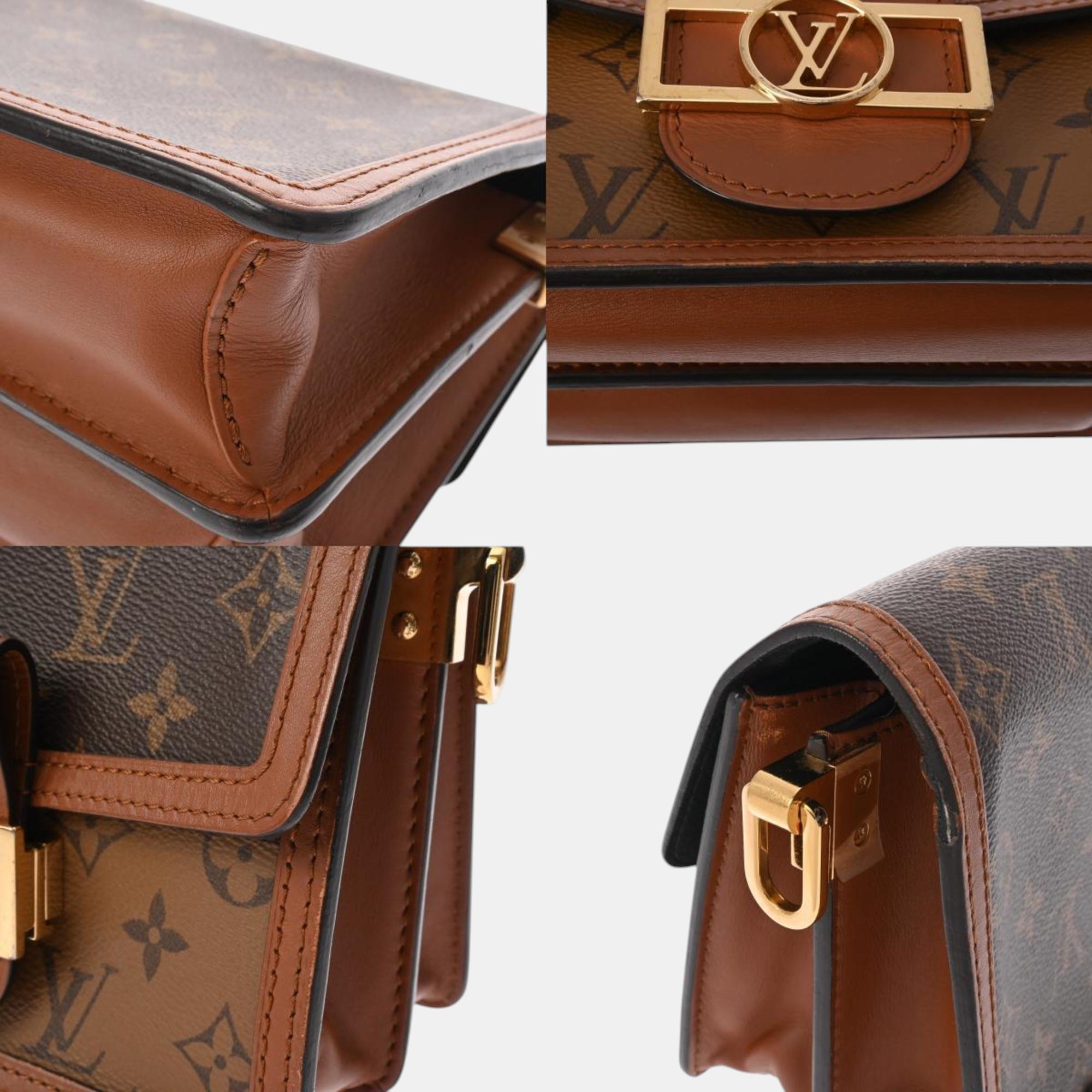 Louis Vuitton Brown Canvas Monogram Reverse Dauphine MINI Shoulder Bag