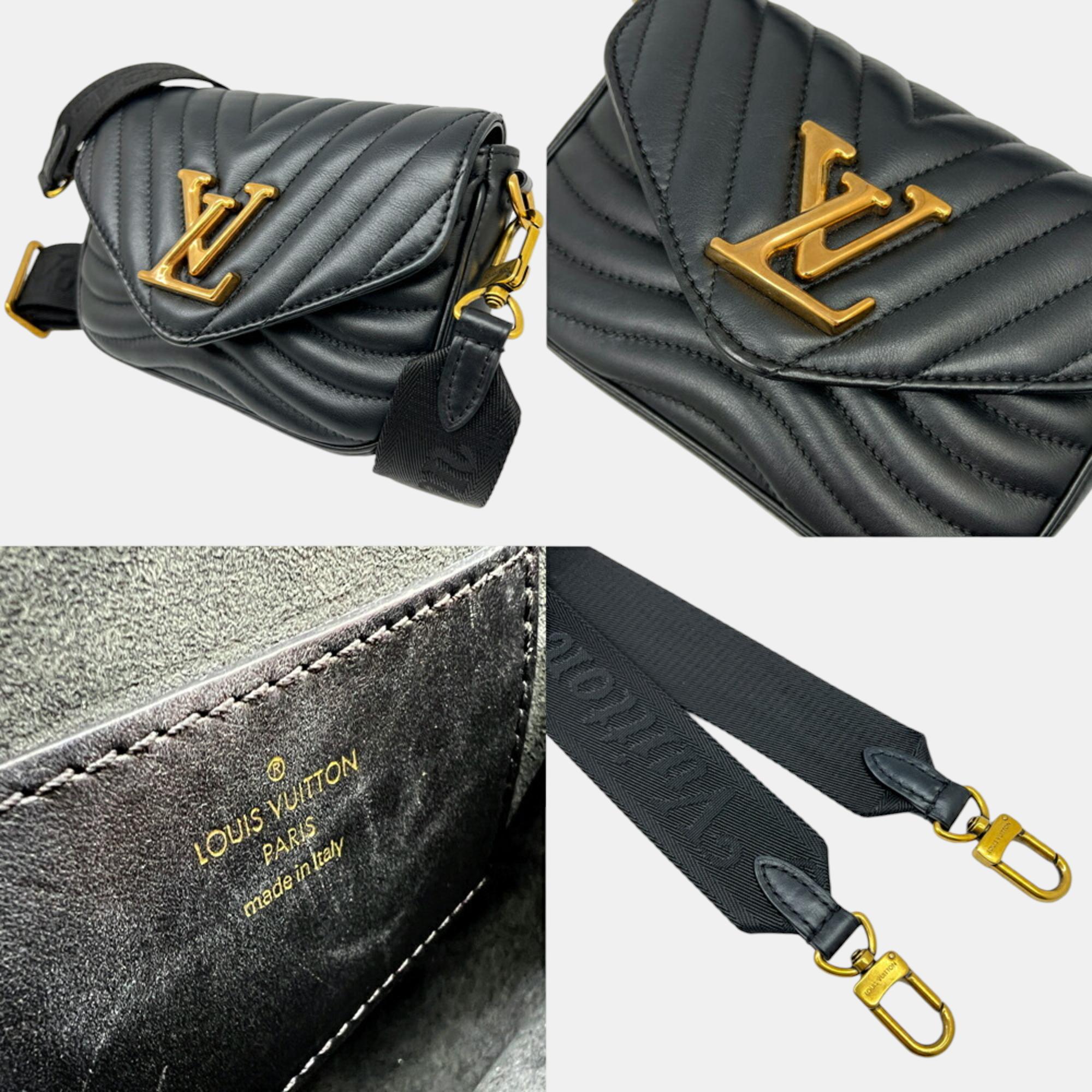 Louis Vuitton Multi Pochette Leather Black Shoulder Bag