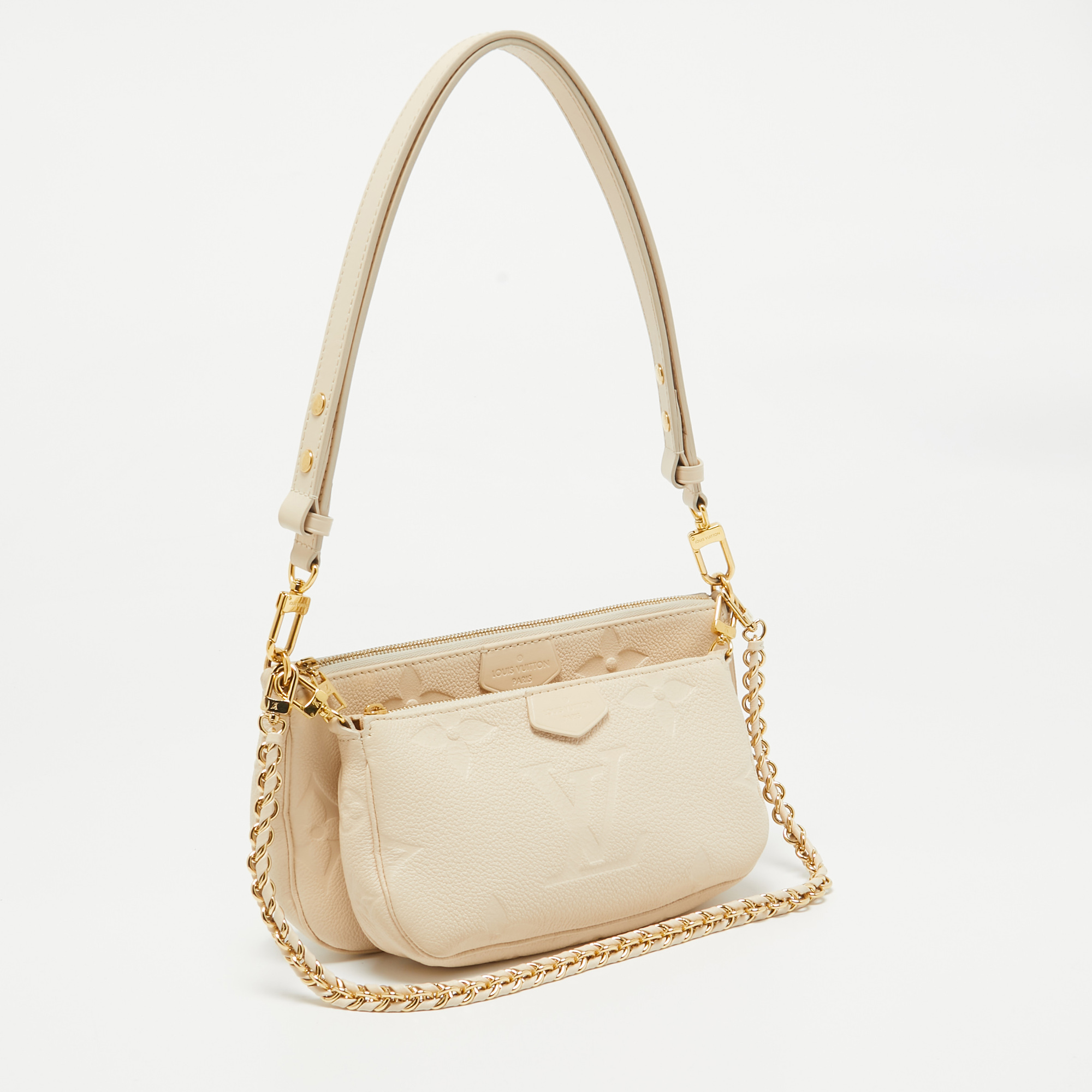 Louis Vuitton Cream Empreinte Leather Multi Pochette Accessoires Bag