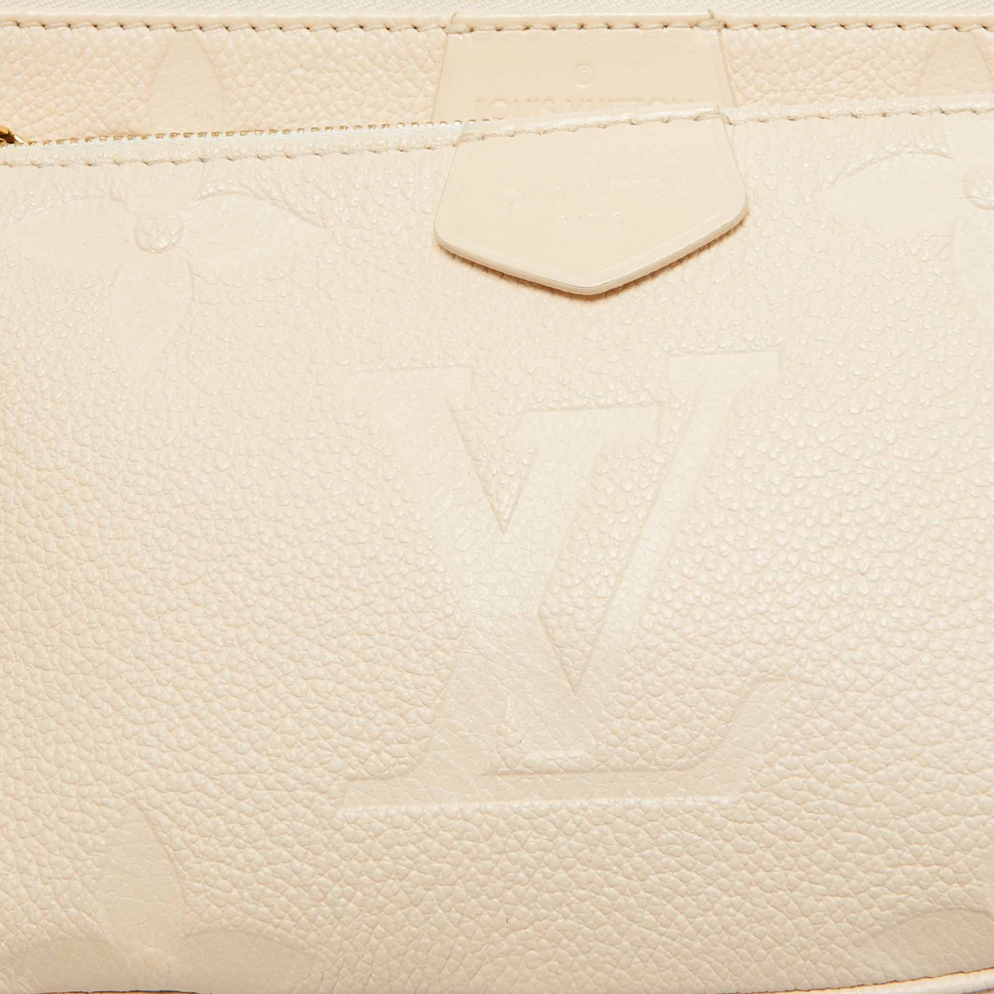 Louis Vuitton Cream Empreinte Leather Multi Pochette Accessoires Bag