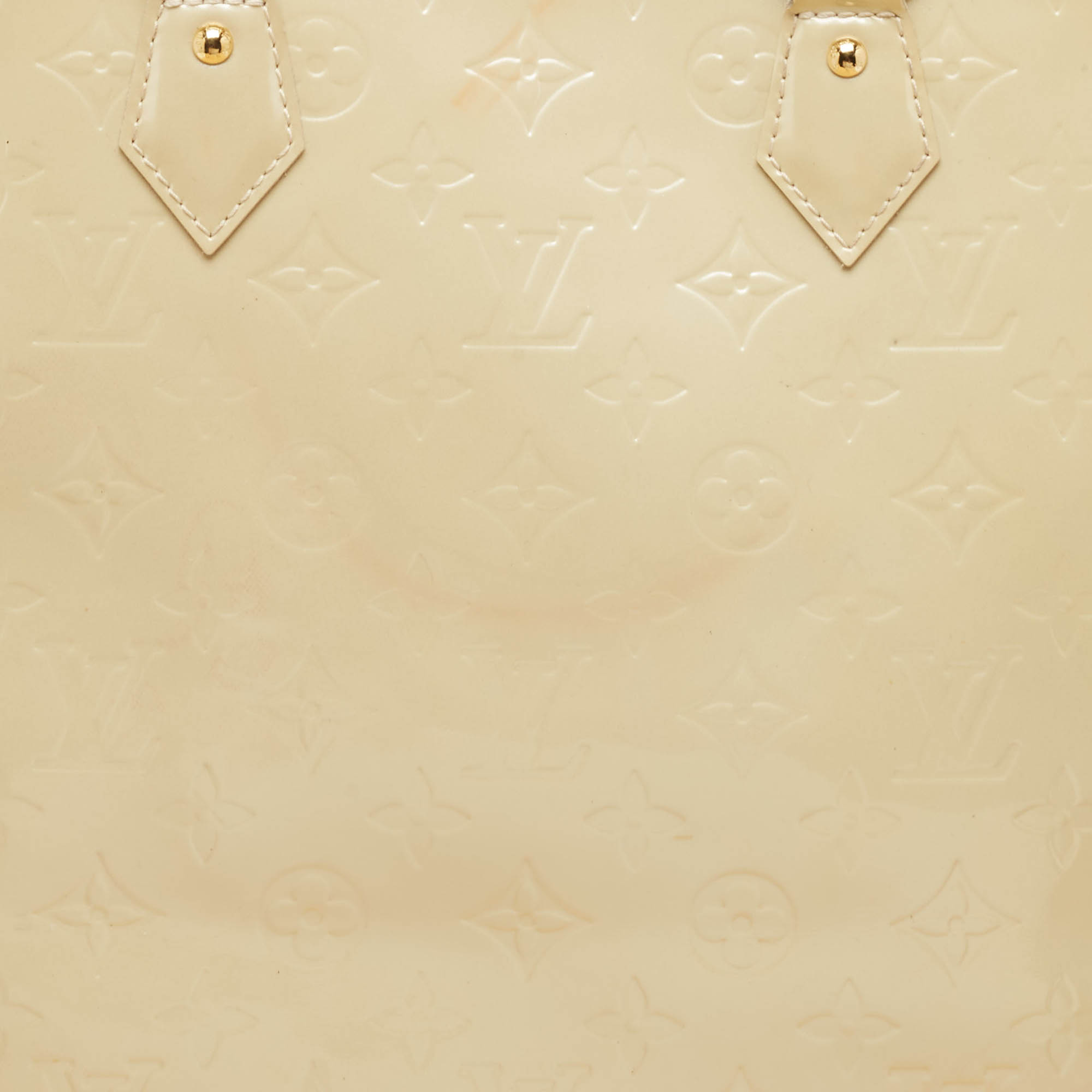 Louis Vuitton Cream Monogram Vernis Alma GM Bag