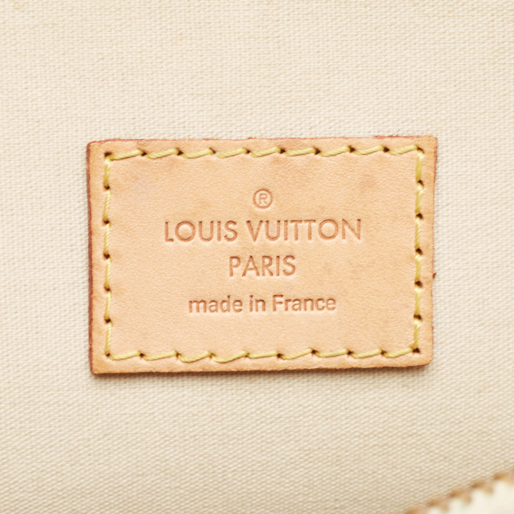 Louis Vuitton Cream Monogram Vernis Alma GM Bag