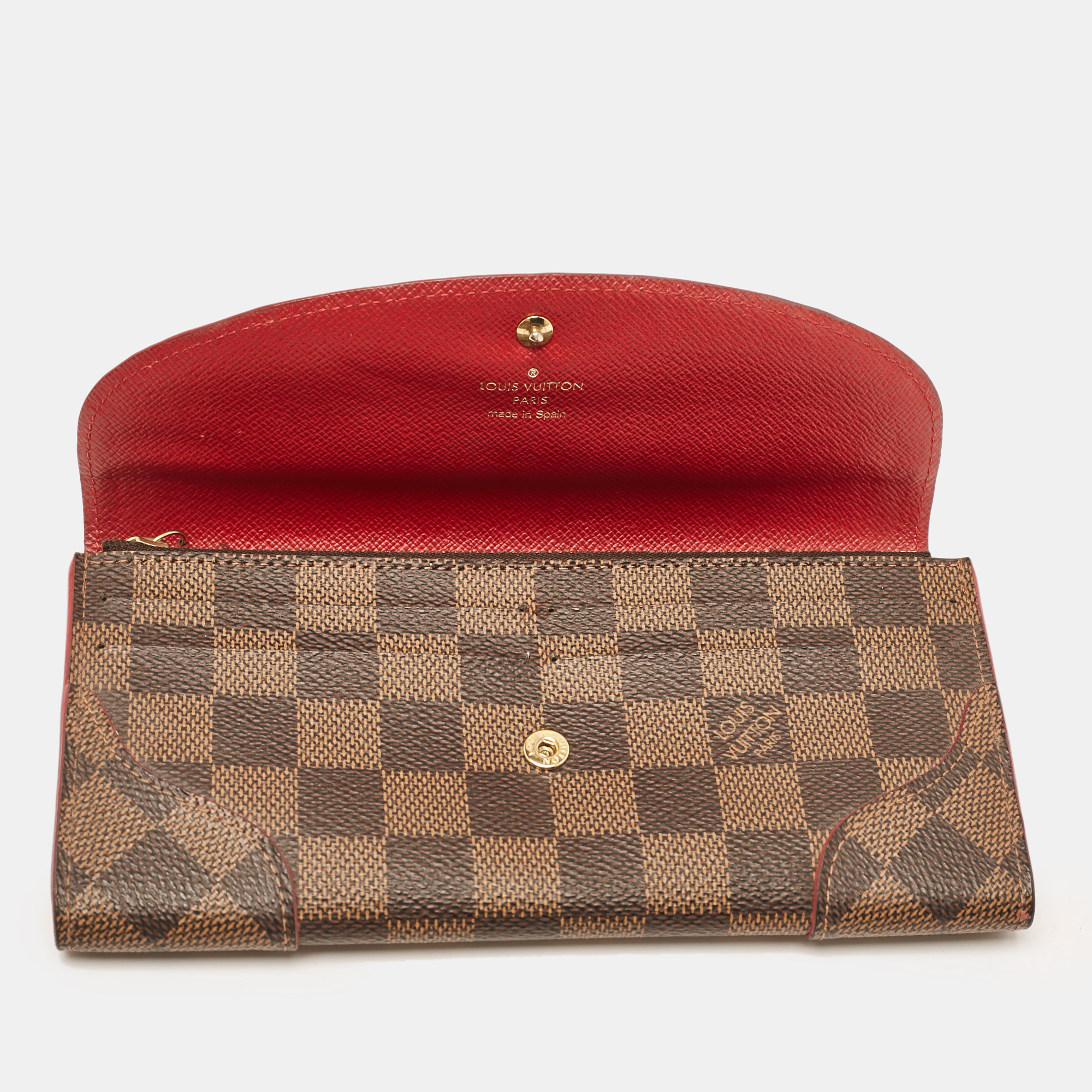 Louis Vuitton Cerise Damier Ebene Canvas Caissa Wallet