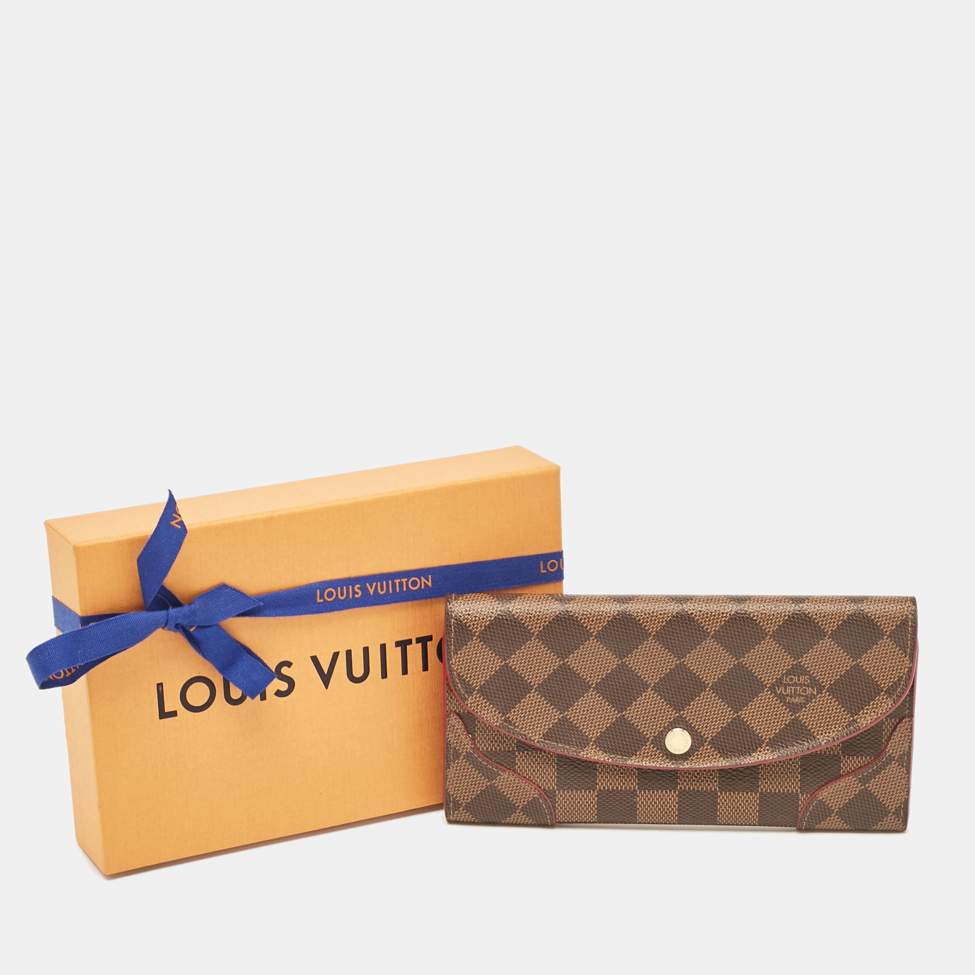 Louis Vuitton Cerise Damier Ebene Canvas Caissa Wallet