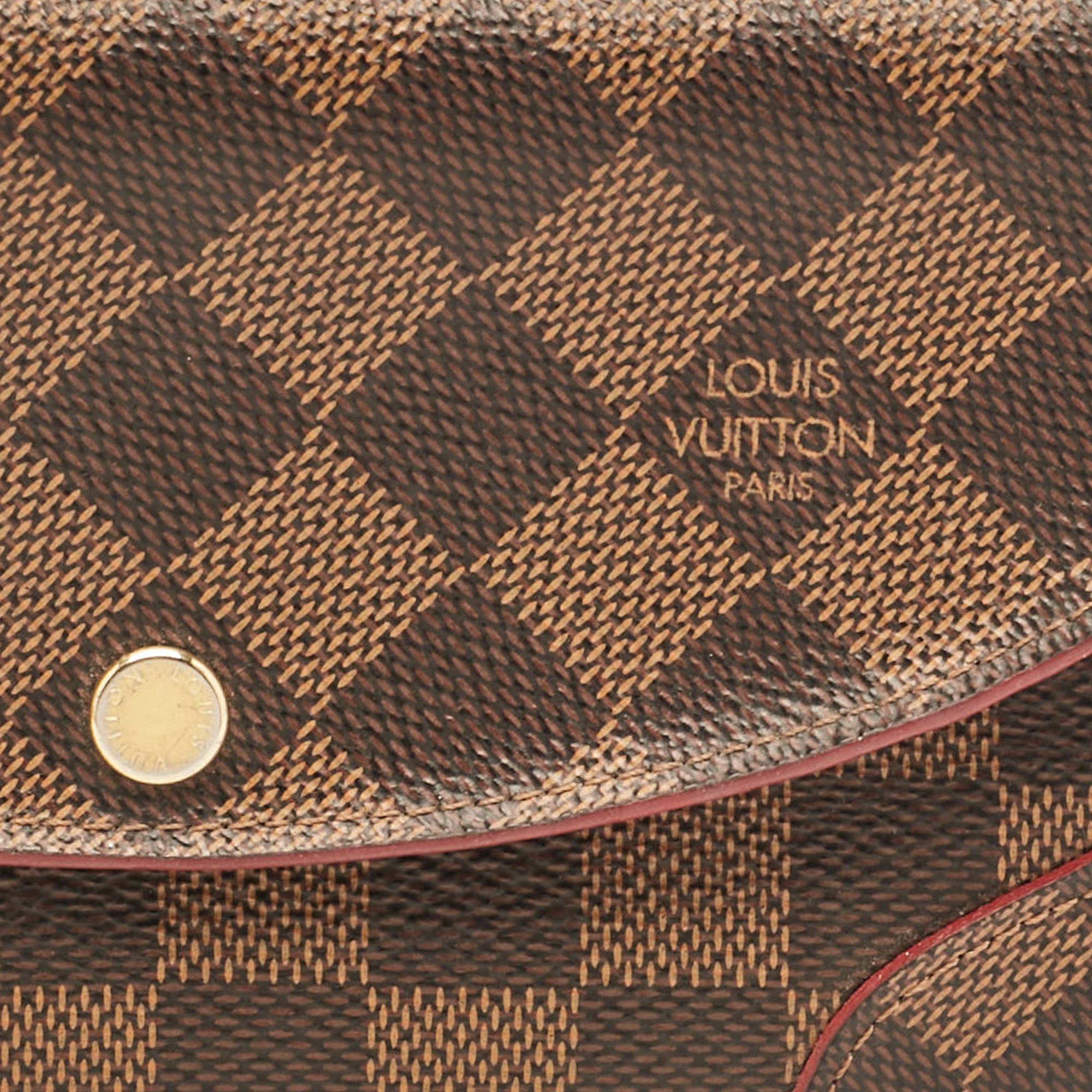 Louis Vuitton Cerise Damier Ebene Canvas Caissa Wallet