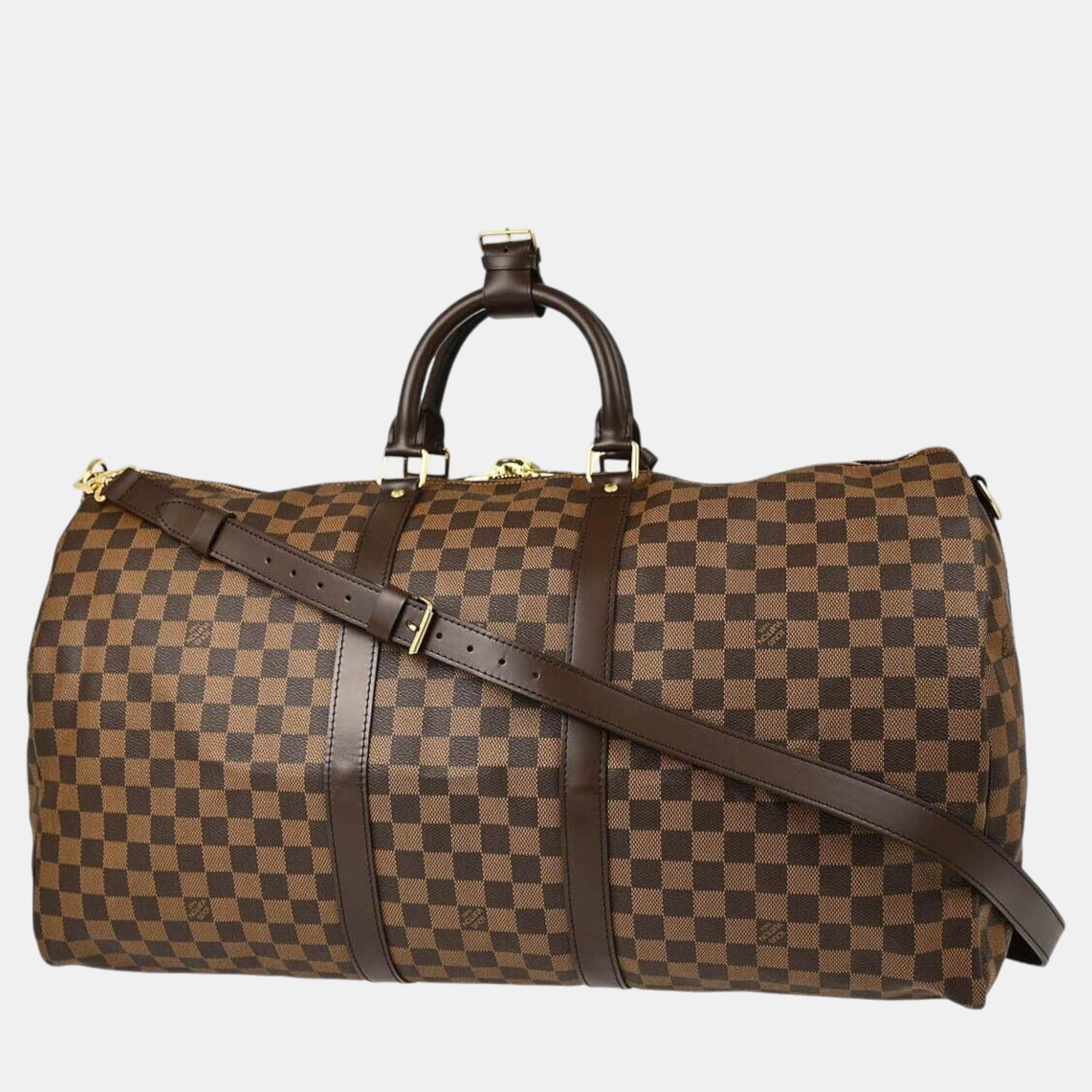 Louis Vuitton Damier Keepall Bandouliere 55 Duffle Bag