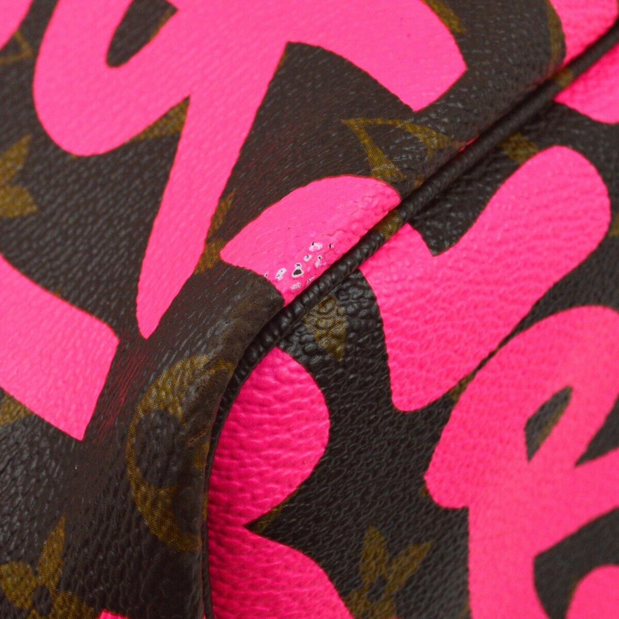 Louis Vuitton Pink Monogram Graffiti Neverfull GM Tote Bag