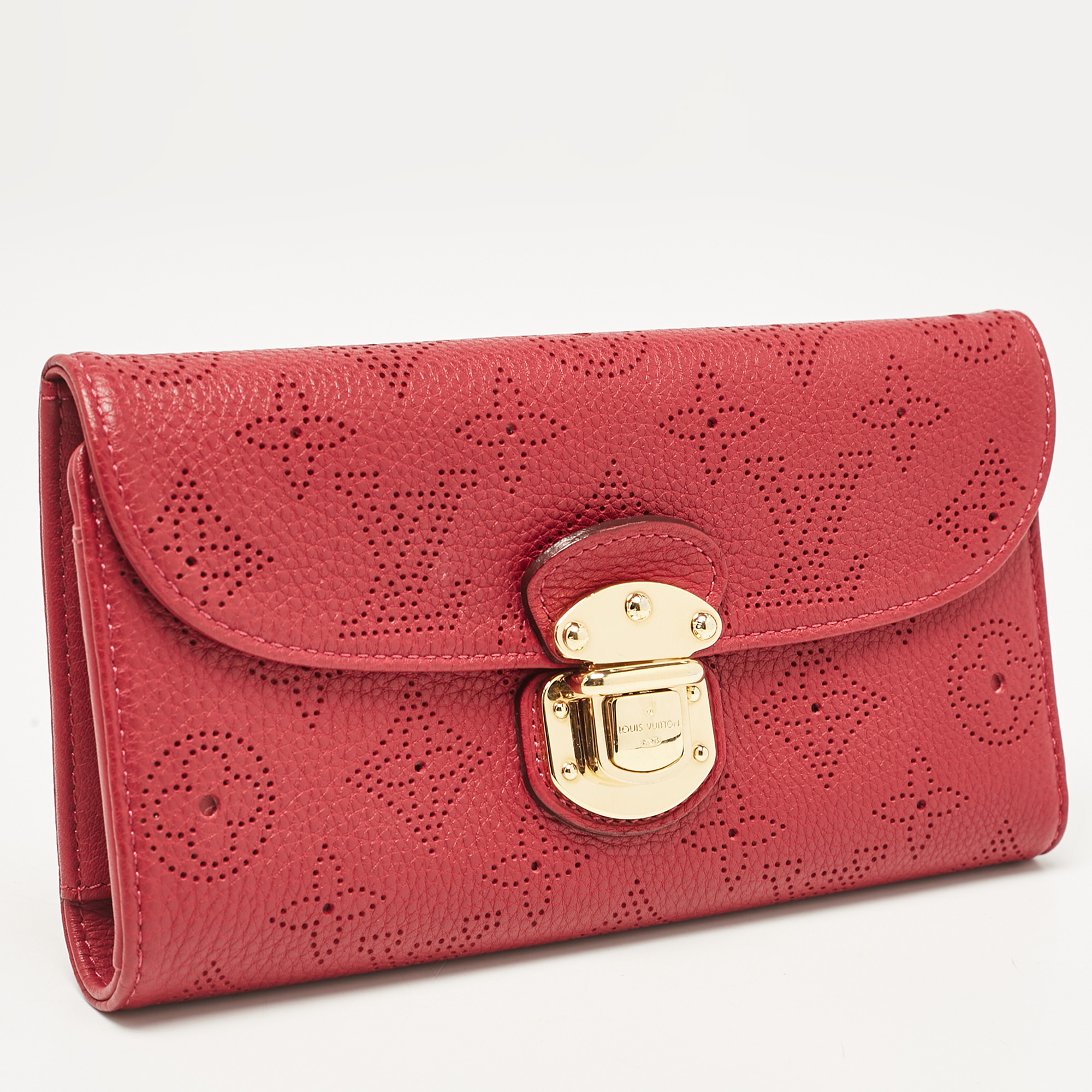 Louis Vuitton Fuchsia Monogram Mahina Leather Amelia Wallet