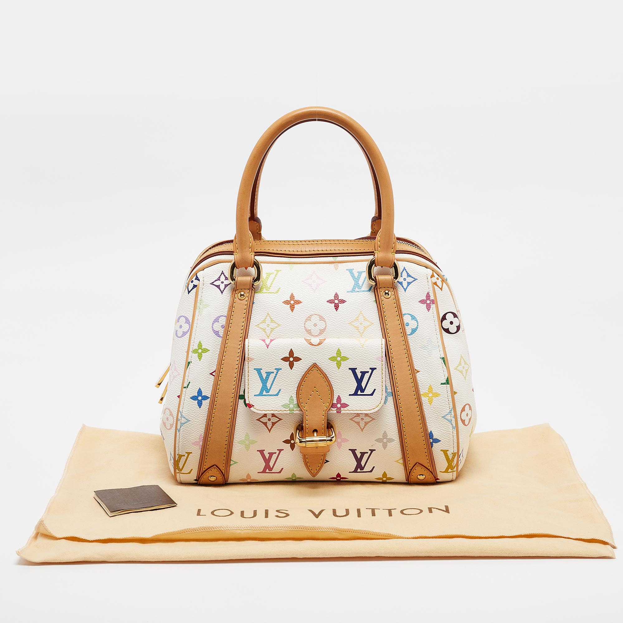 Louis Vuitton White Monogram Multicolore Canvas Priscilla Bag