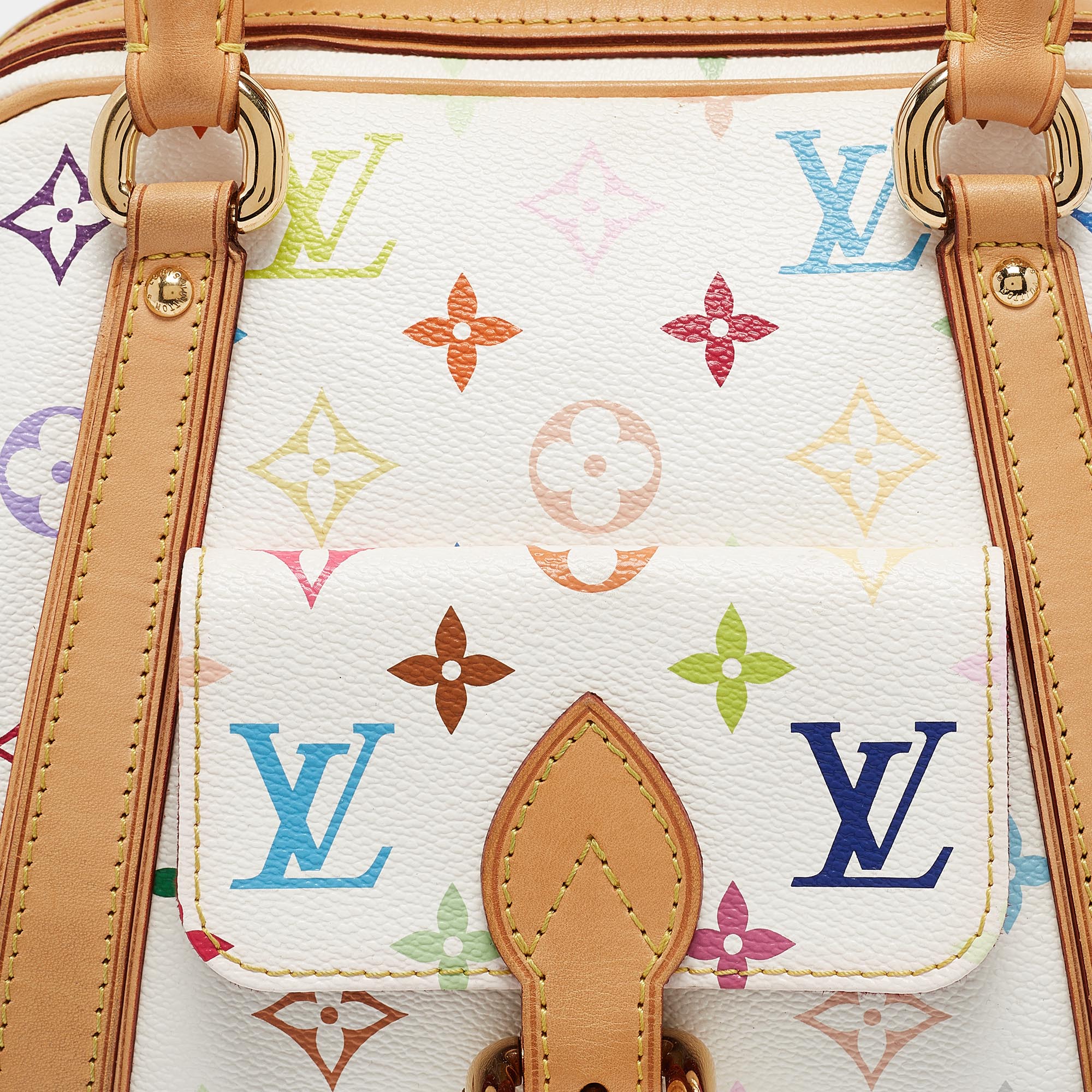 Louis Vuitton White Monogram Multicolore Canvas Priscilla Bag