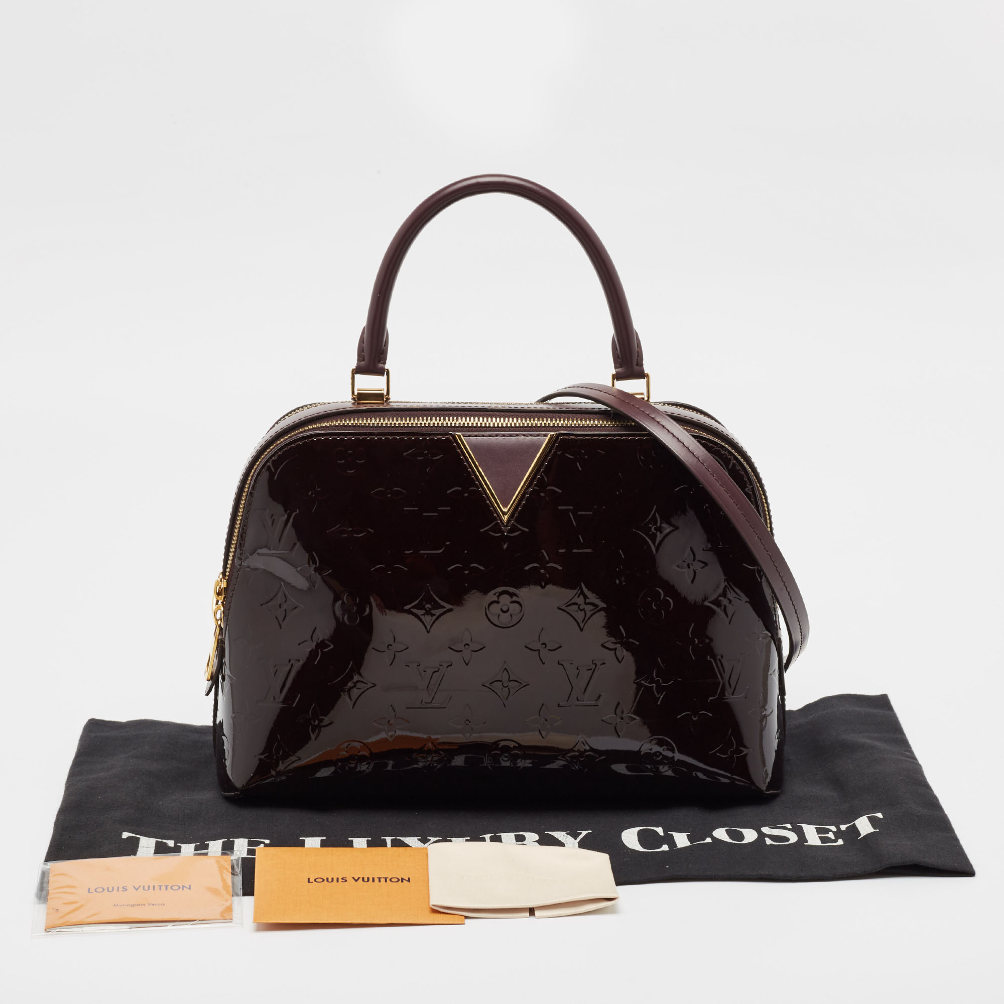 Louis Vuitton Amarante Monogram Vernis Melrose Bag