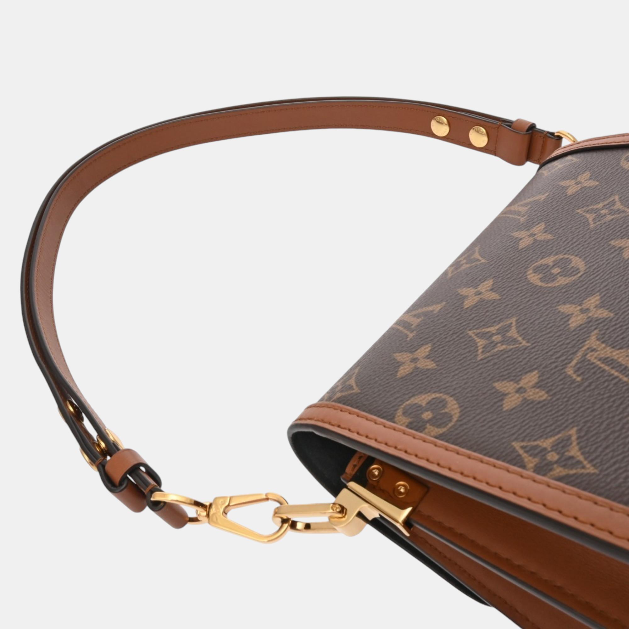 Louis Vuitton Brown Canvas Monogram Reverse Dauphine Mini Shoulder Bag