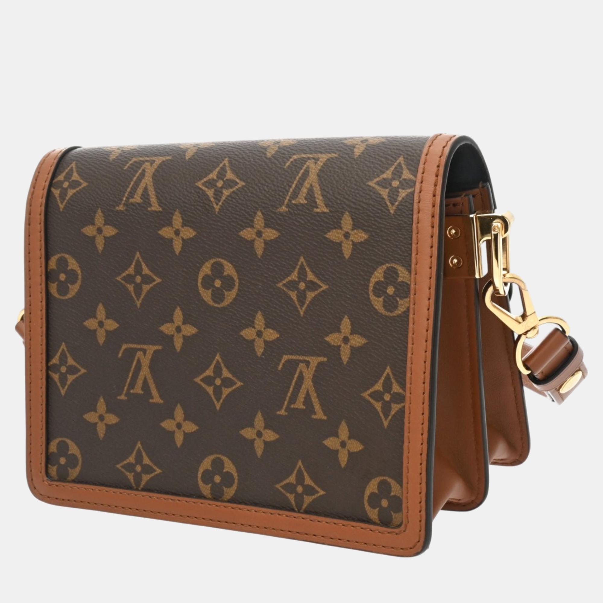 Louis Vuitton Brown Canvas Monogram Reverse Dauphine Mini Shoulder Bag