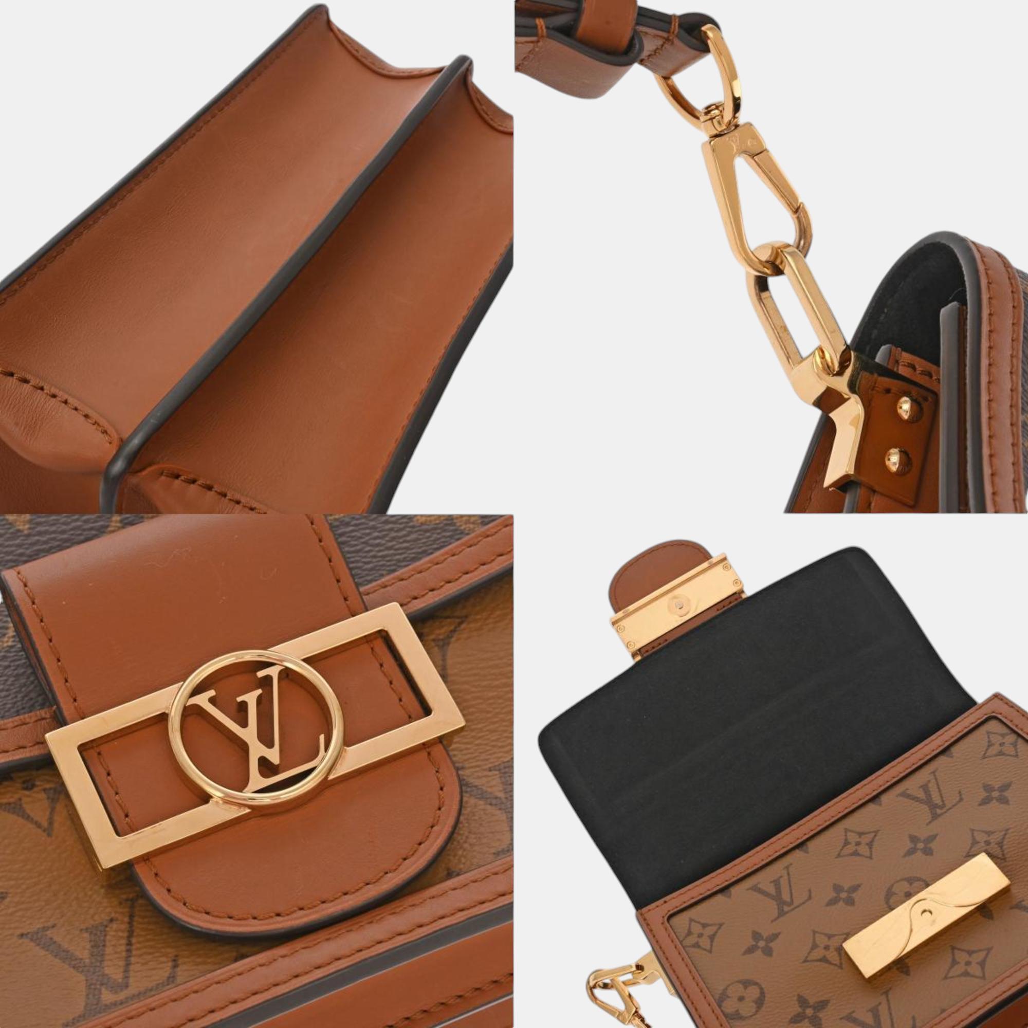 Louis Vuitton Brown Canvas Monogram Reverse Dauphine Mini Shoulder Bag