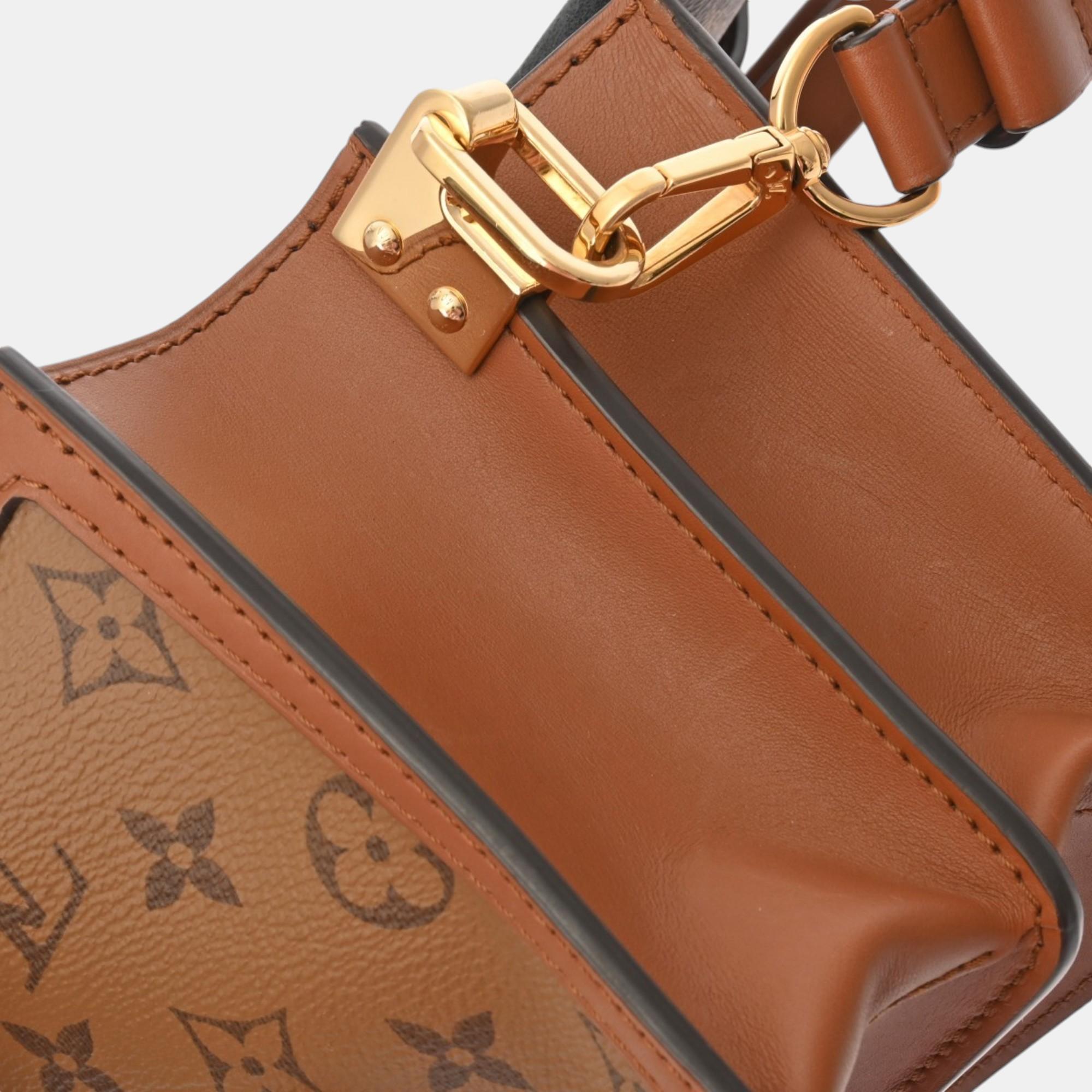 Louis Vuitton Brown Canvas Monogram Reverse Dauphine Mini Shoulder Bag