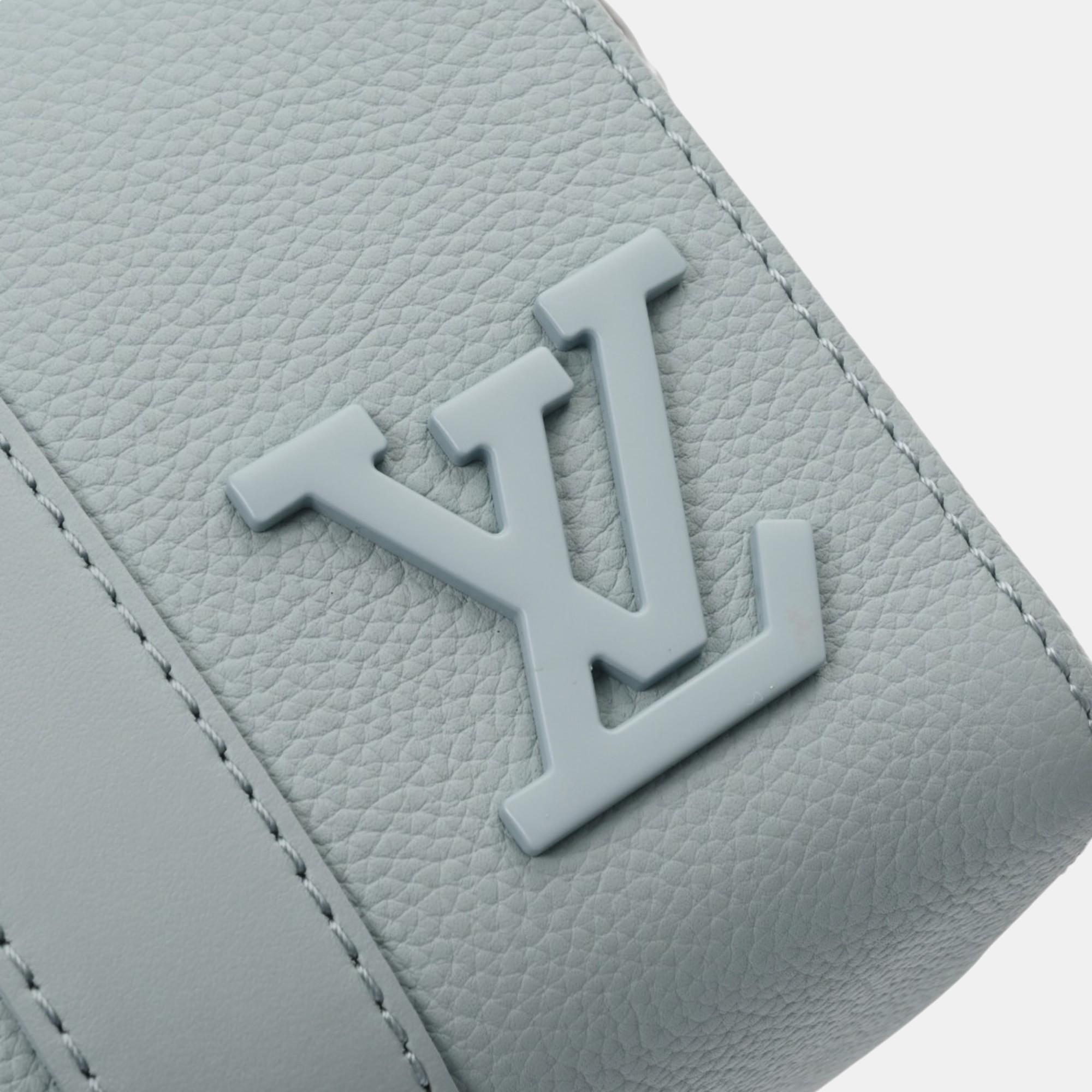 Louis Vuitton Blue Nuage Taurillon Leather Aerogram City Keepall Shoulder Bag