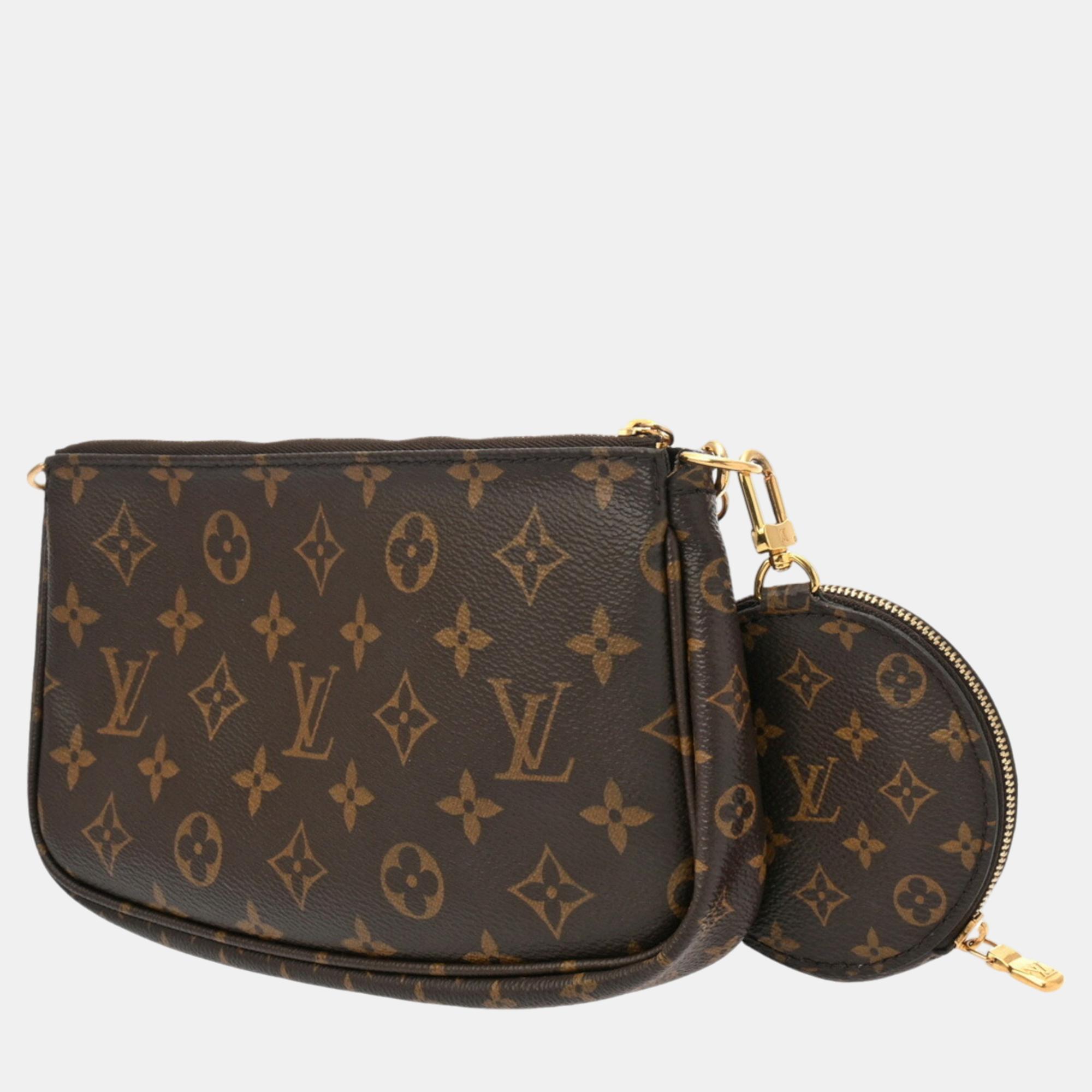 Louis Vuitton Rose Clair Canvas Monogram Multi Pochette Shoulder Bag