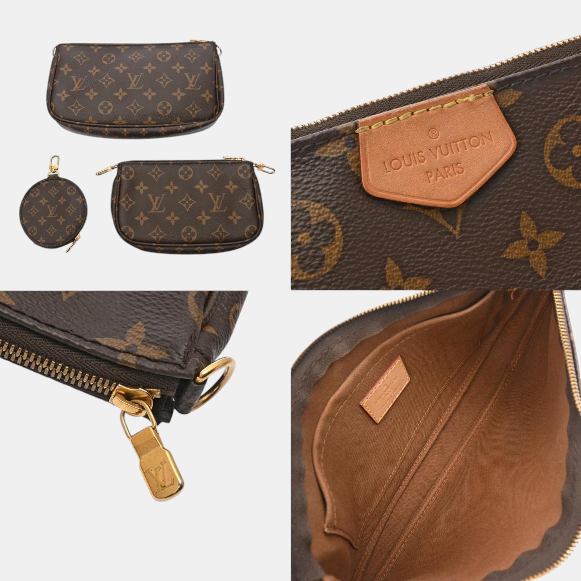 Louis Vuitton Rose Clair Canvas Monogram Multi Pochette Shoulder Bag