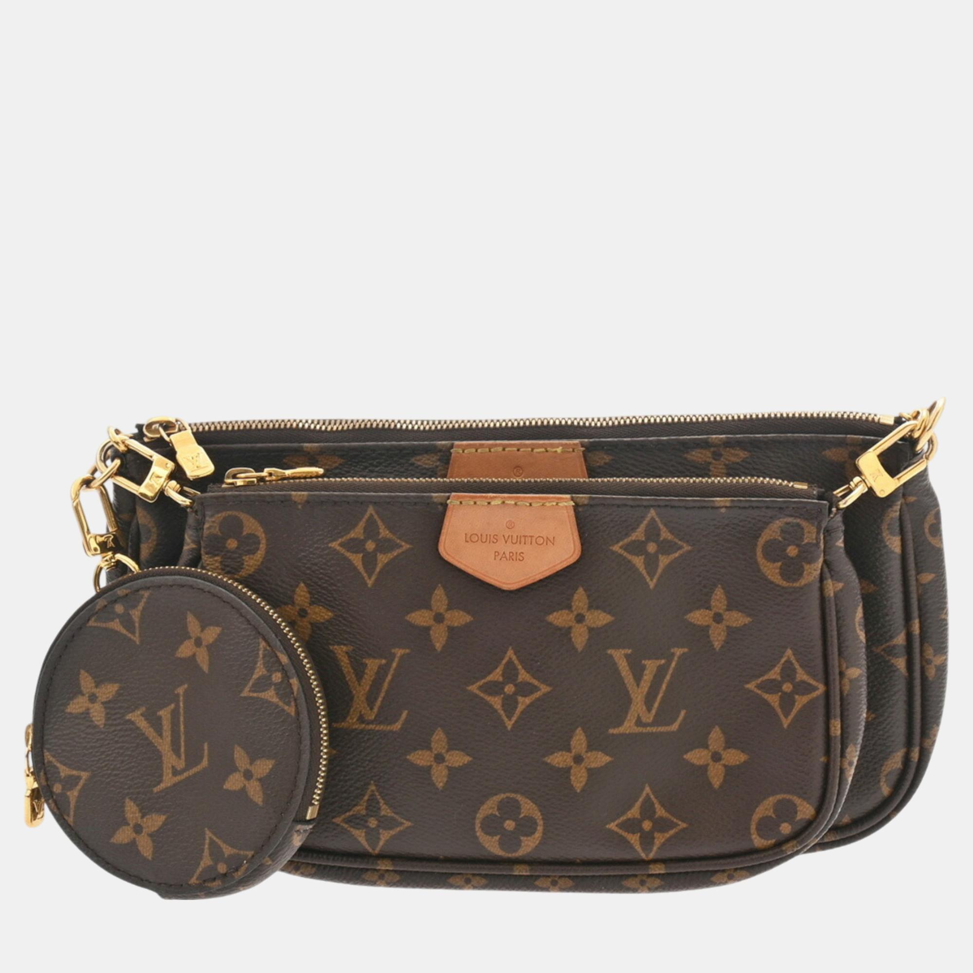 Louis Vuitton Rose Clair Canvas Monogram Multi Pochette Shoulder Bag