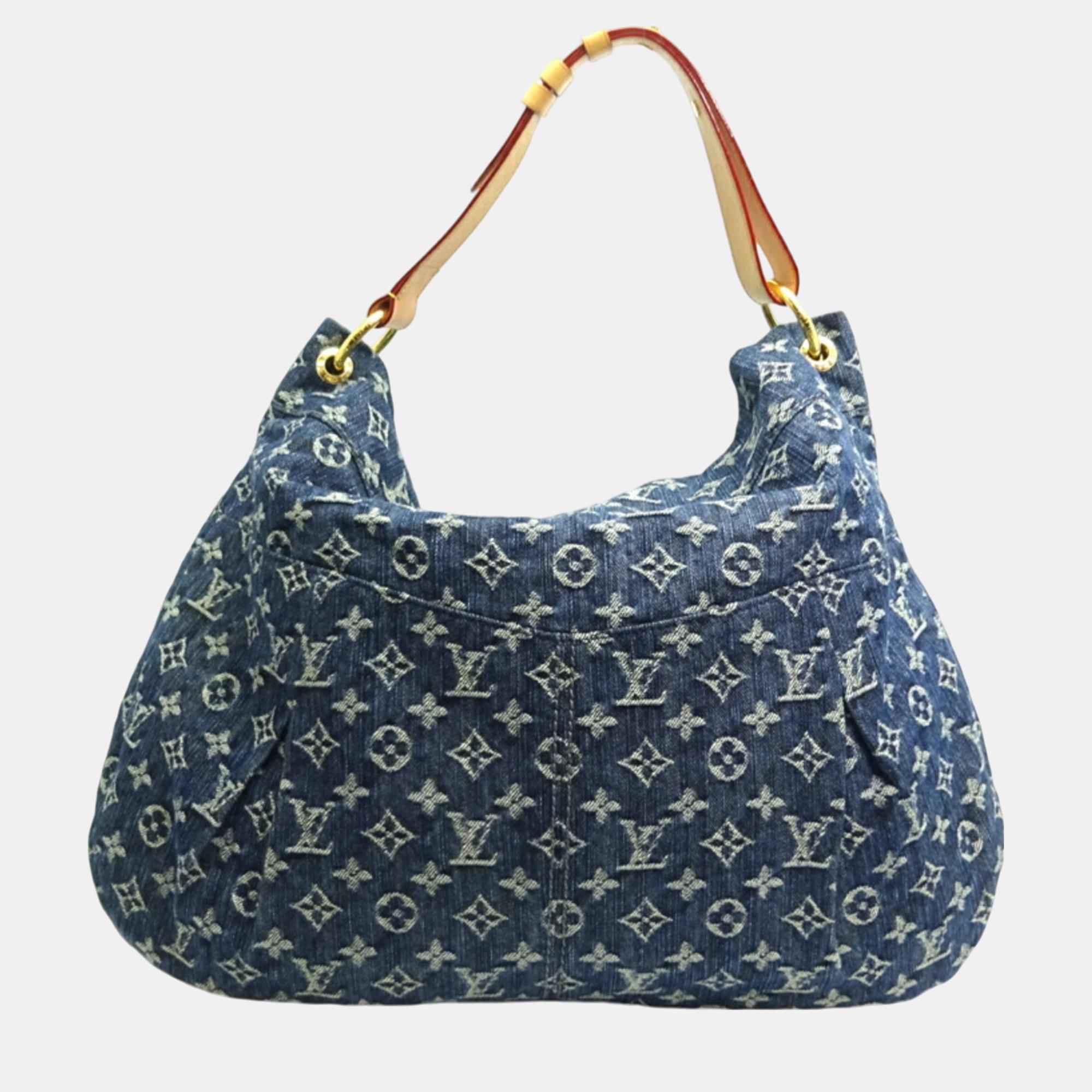 Louis Vuitton Monogram Denim Blue Daily GM Shoulder Bag