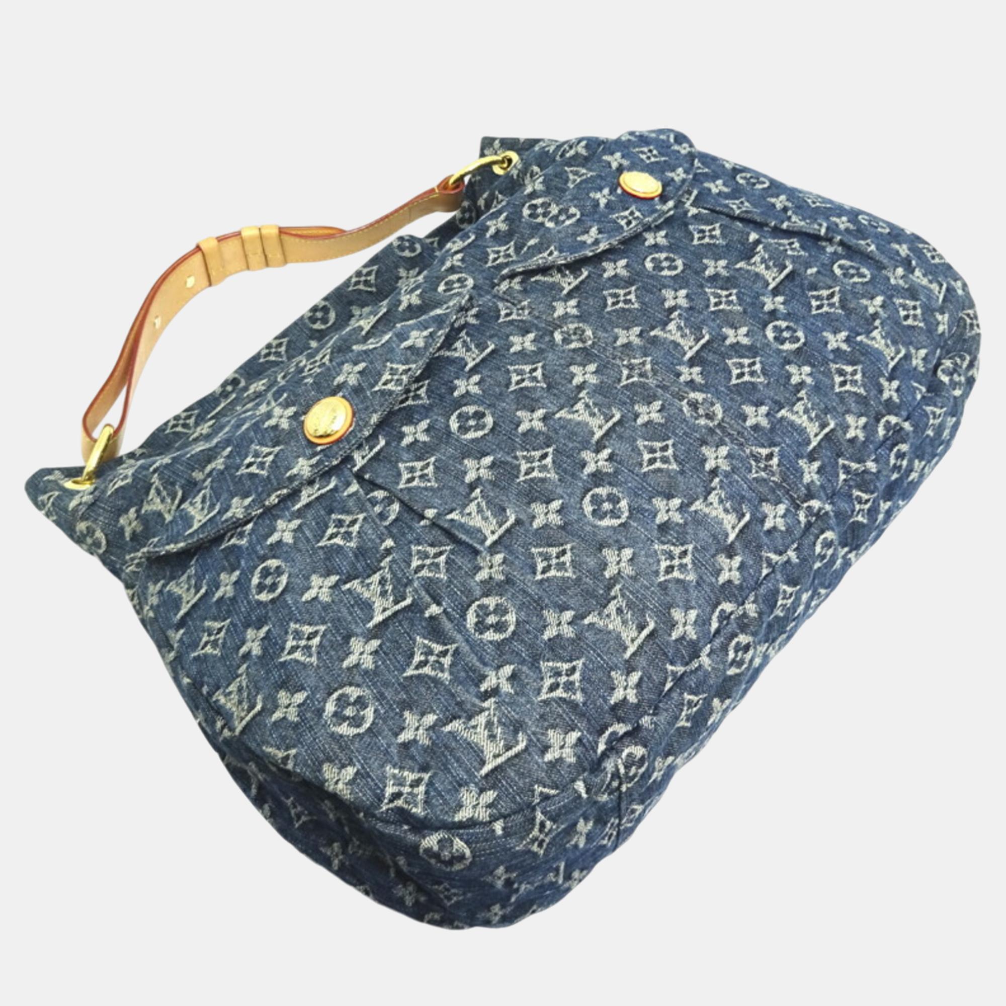 Louis Vuitton Monogram Denim Blue Daily GM Shoulder Bag