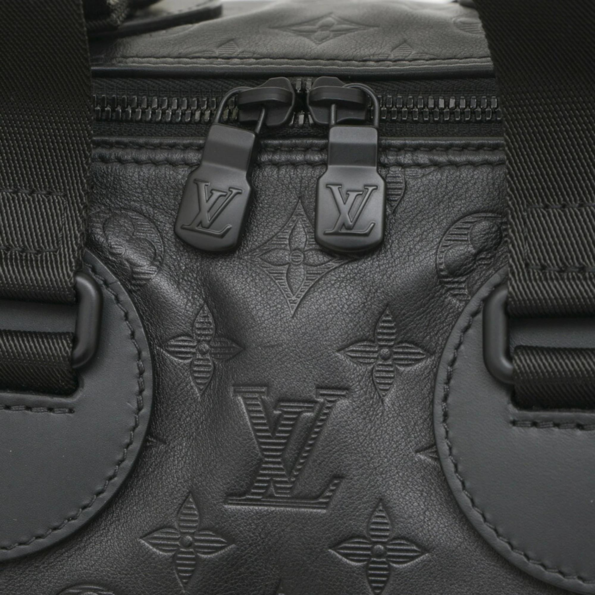 Louis Vuitton Monogram Shadow Speedy Bandouliere 40 Leather Noir Bag