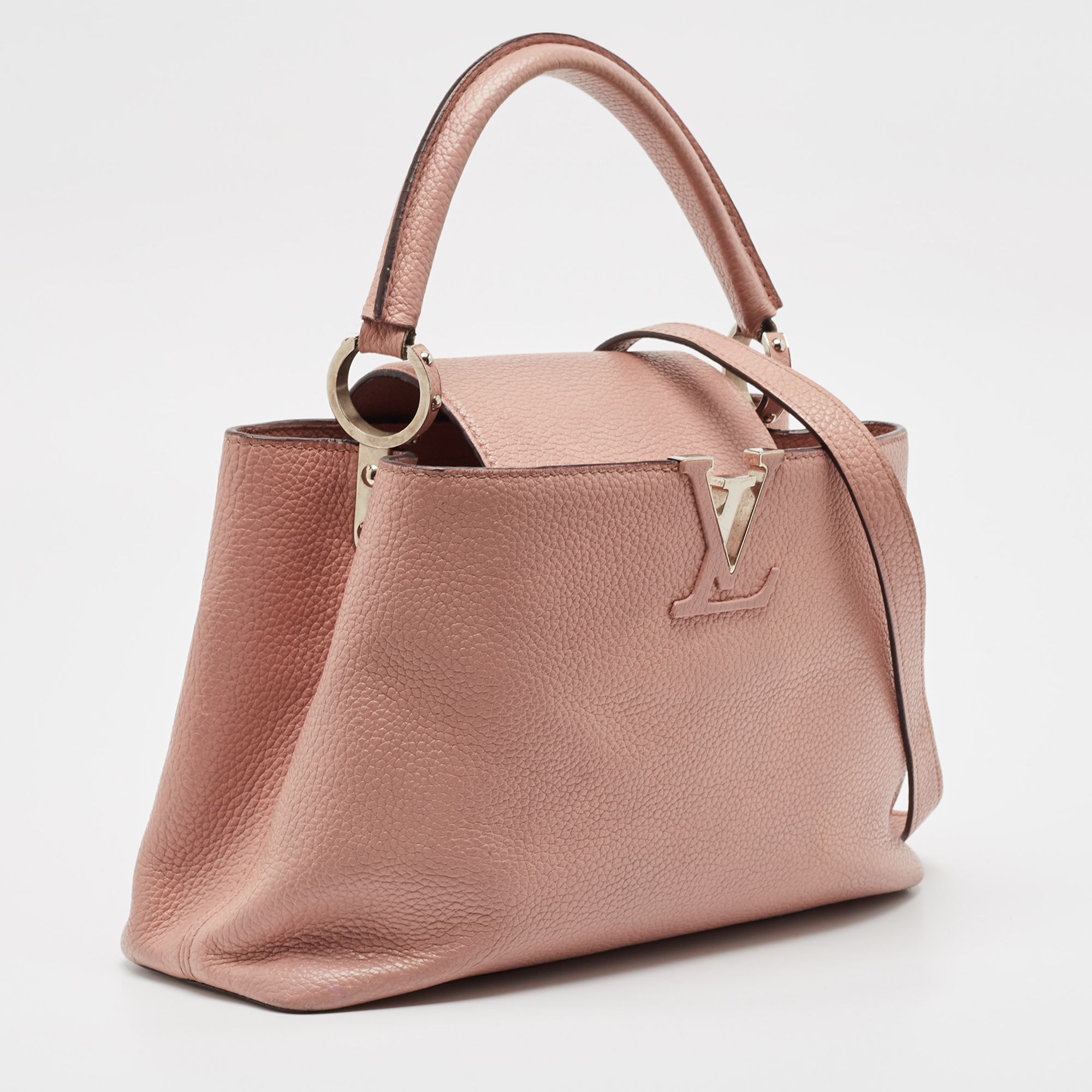 Louis Vuitton Magnolia Taurillon Leather Capucines PM Bag