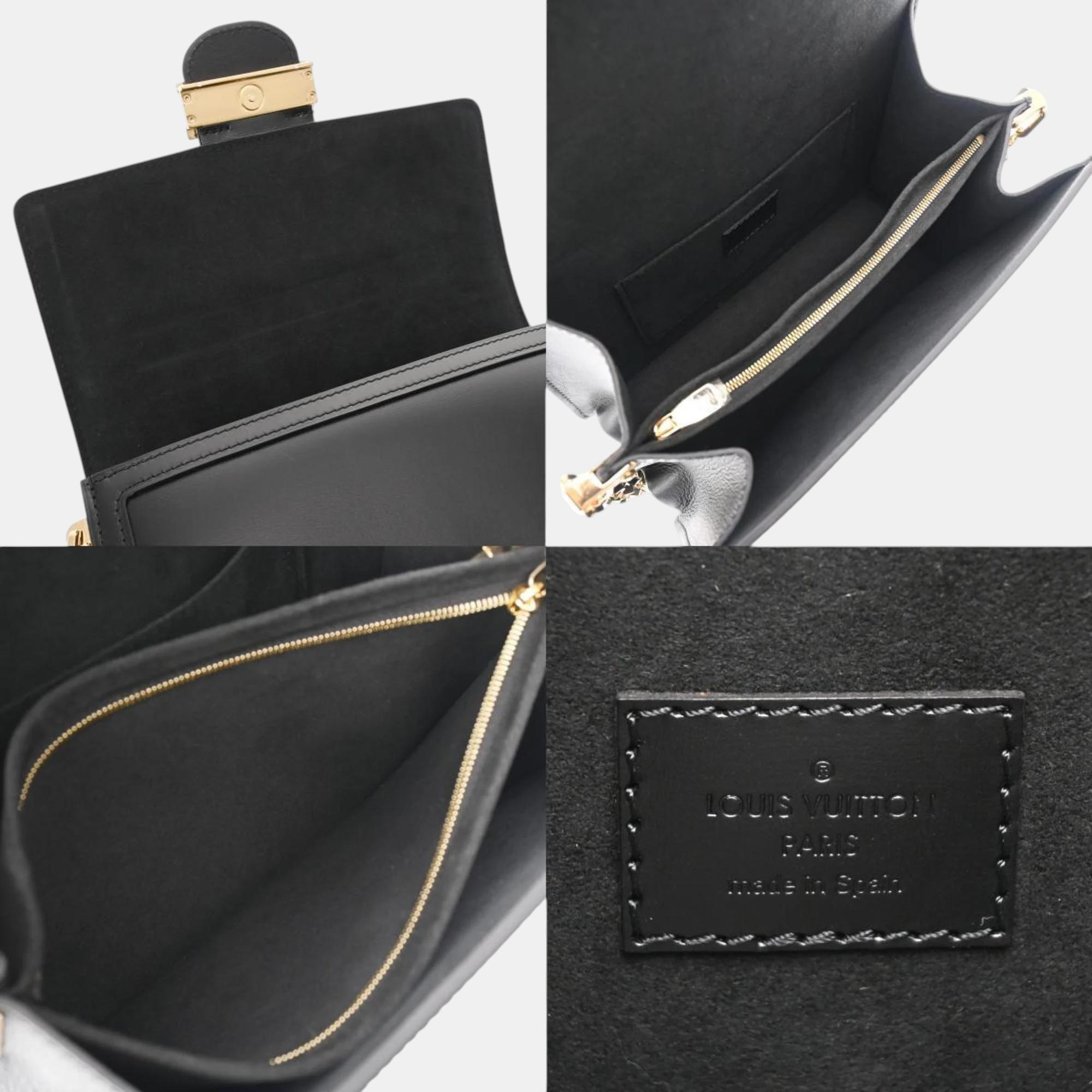 Louis Vuitton Black Leather Dauphine MM Chain Shoulder Bag