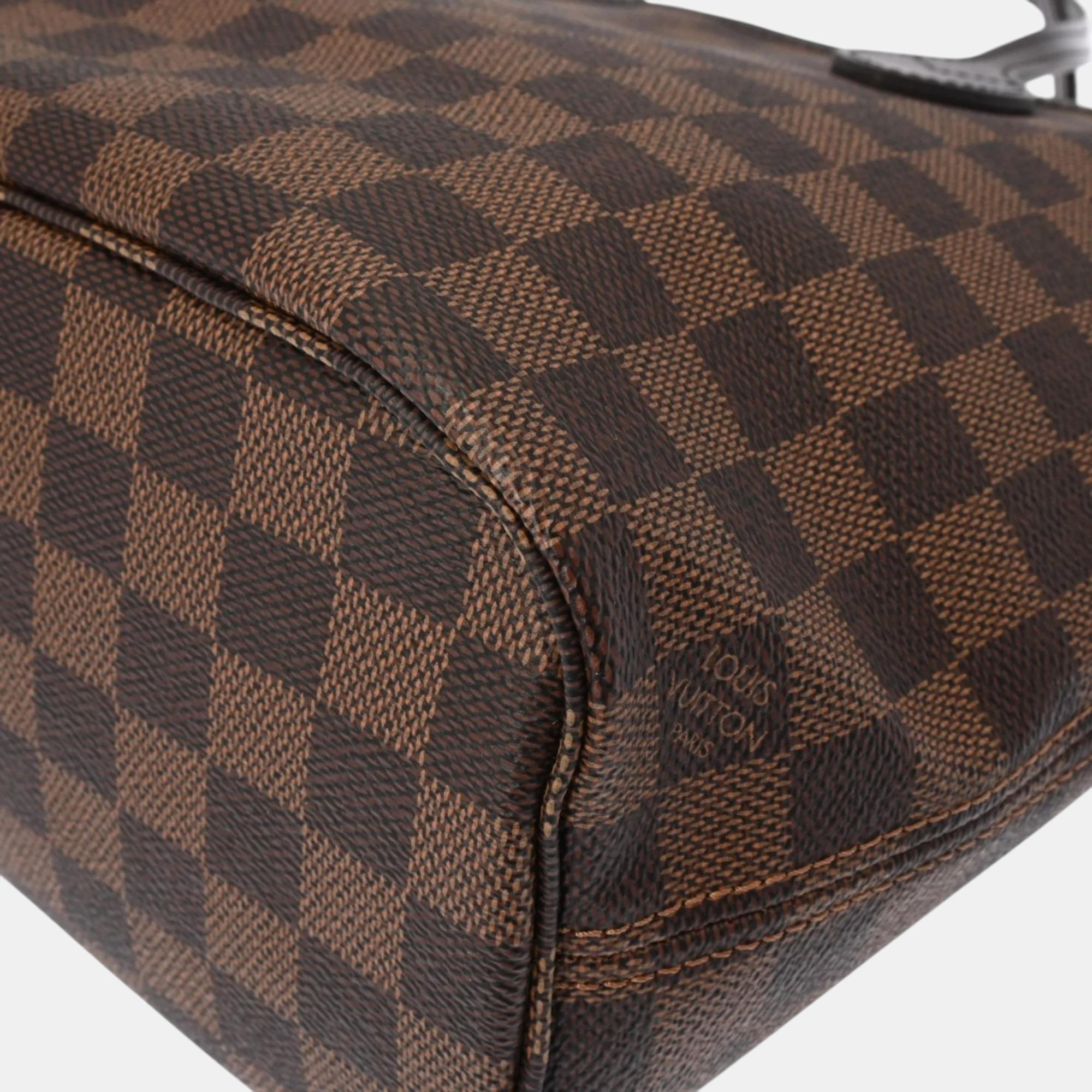 Louis Vuitton Damier Neverfull Pm Brown Canvas Handbag