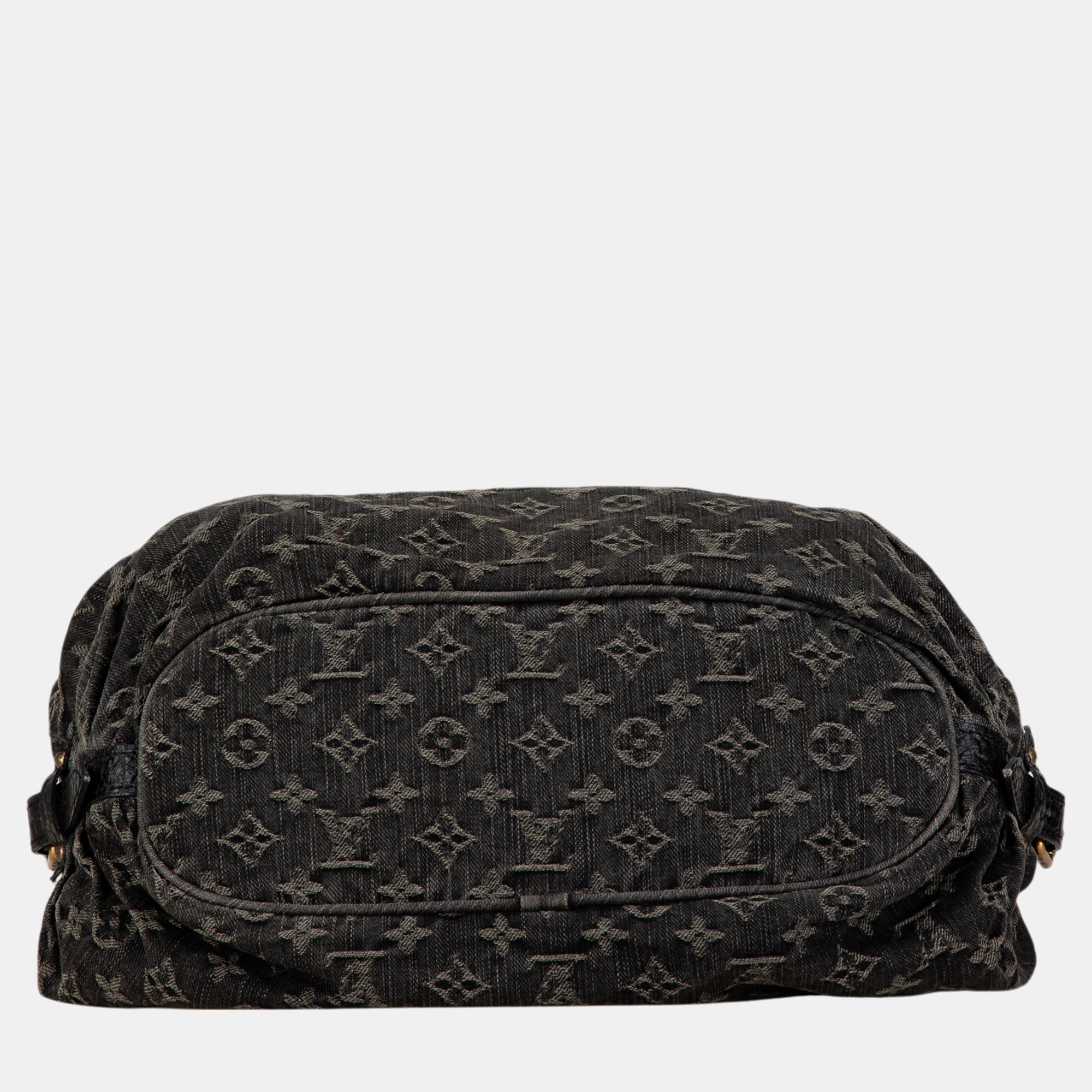 Louis Vuitton Black Monogram Denim XS