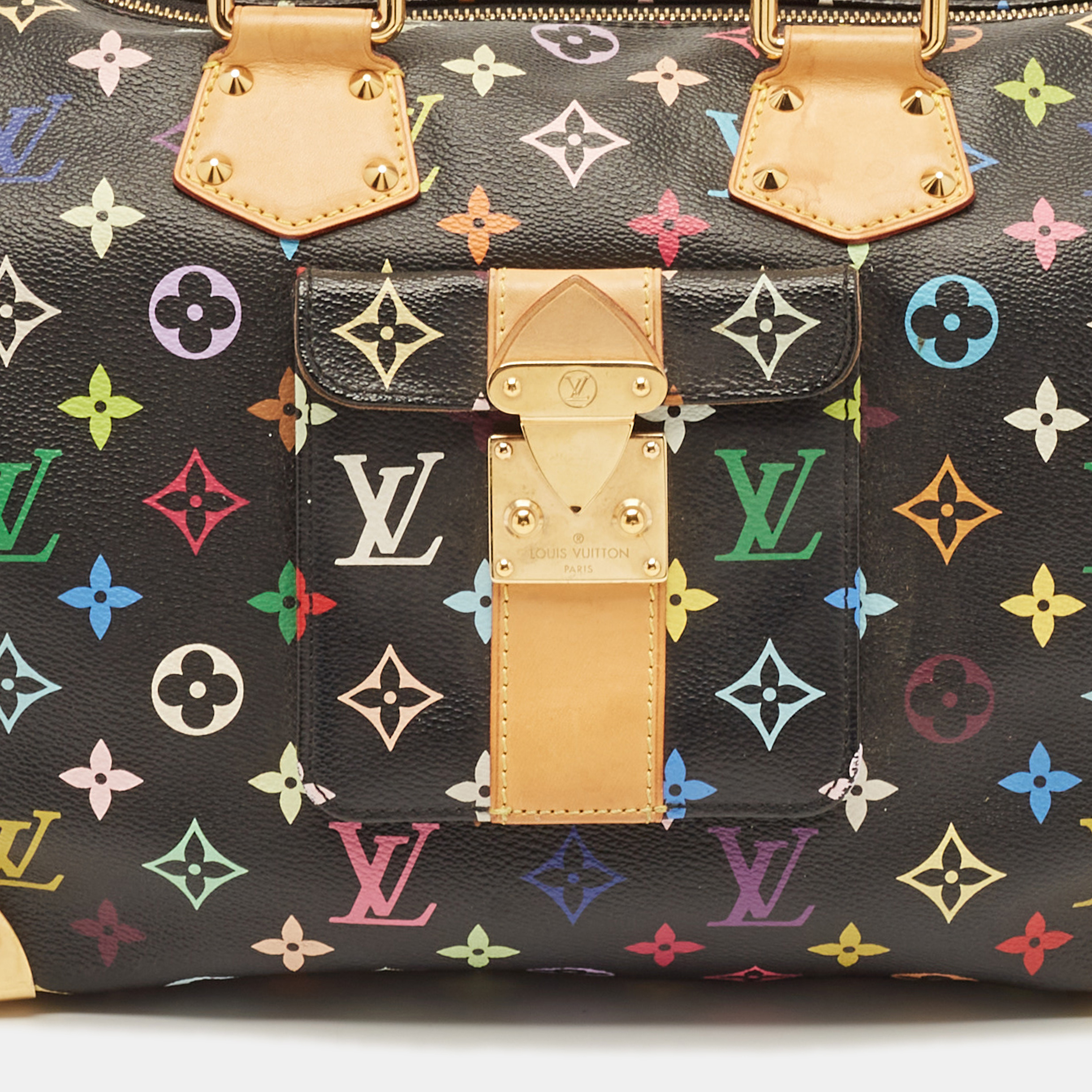 Louis Vuitton Black Monogram Multicolore Canvas Speedy 30 Bag