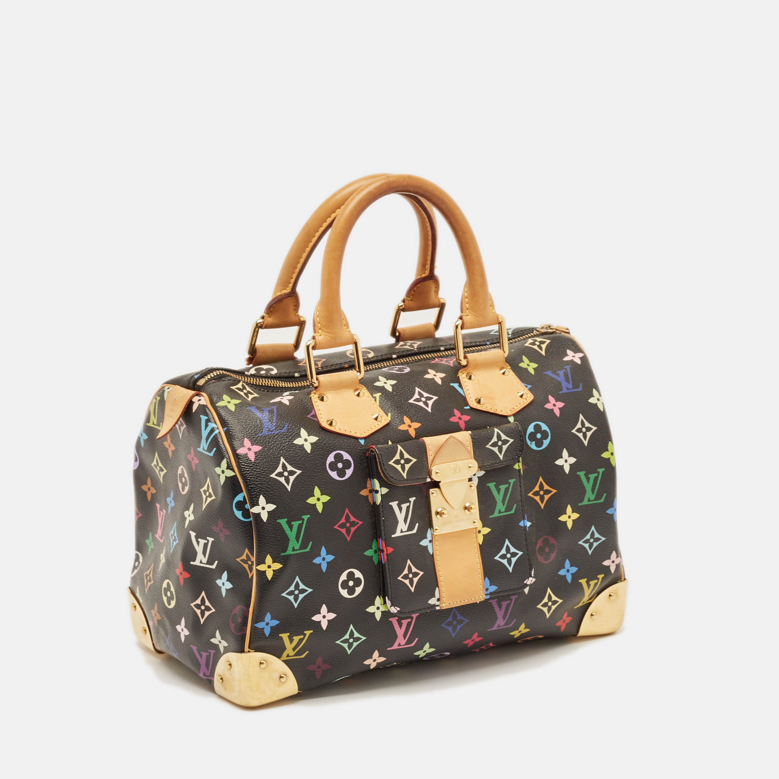 Louis Vuitton Black Monogram Multicolore Canvas Speedy 30 Bag