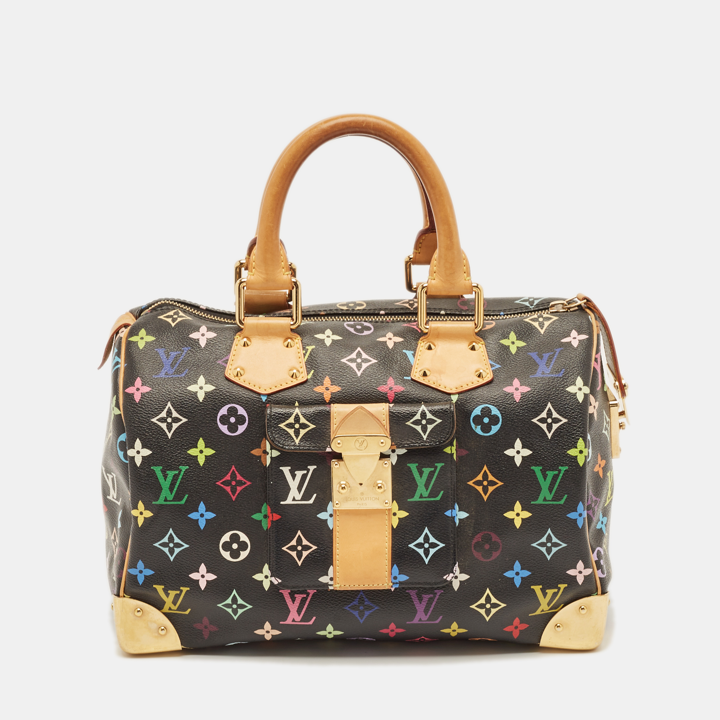 Louis Vuitton Black Monogram Multicolore Canvas Speedy 30 Bag