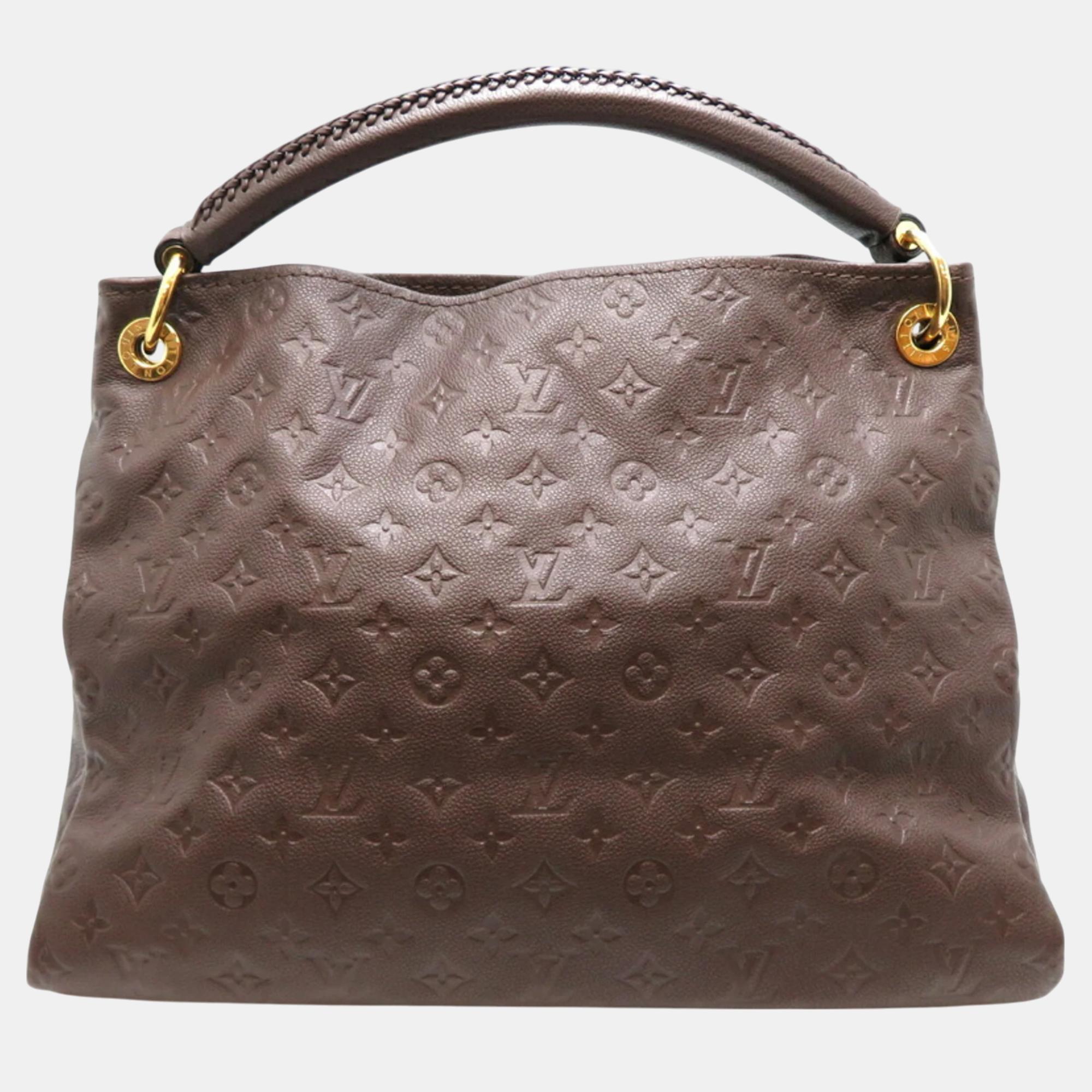 Louis Vuitton Monogram Empreinte Brown Artsy Mm Tote Bag