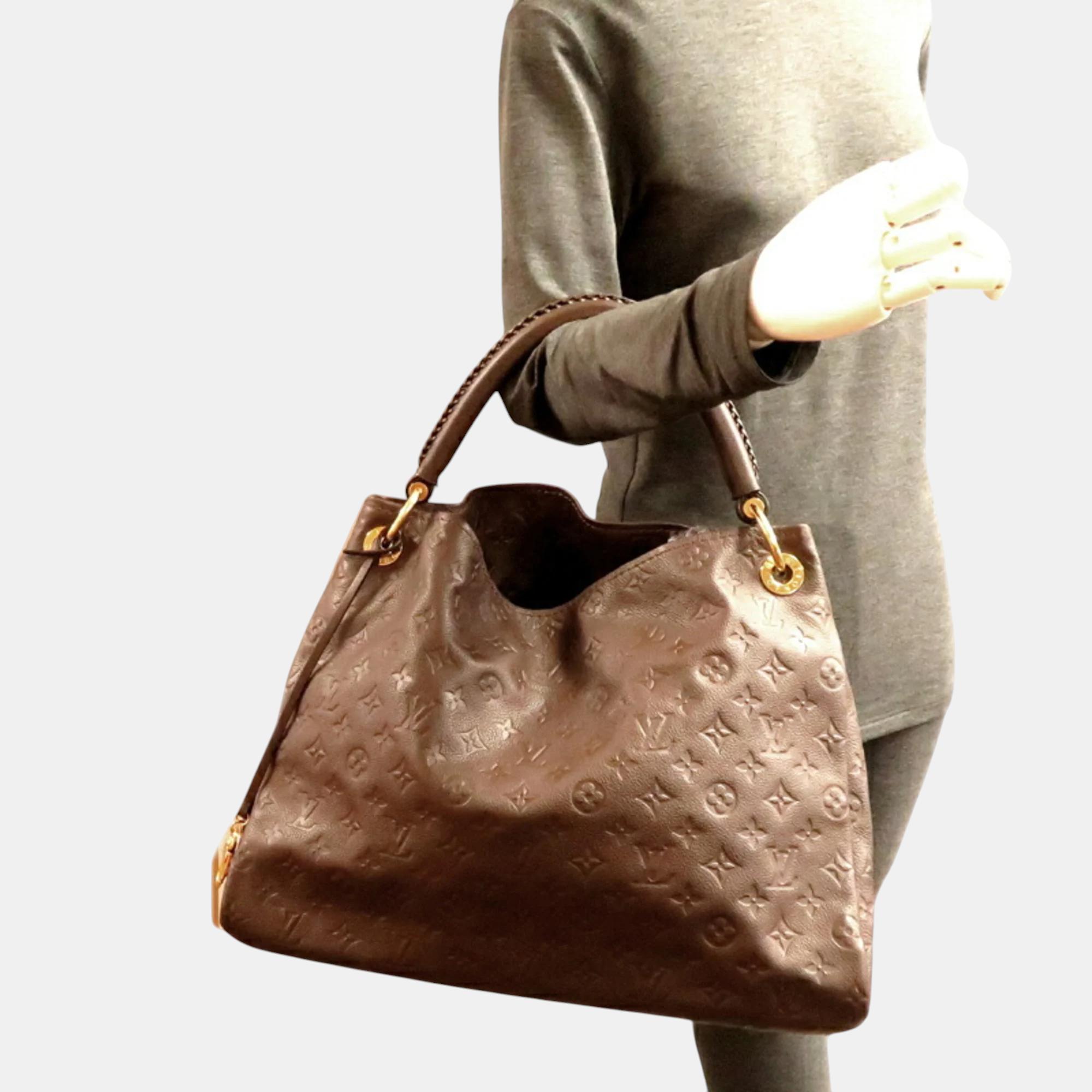 Louis Vuitton Monogram Empreinte Brown Artsy Mm Tote Bag