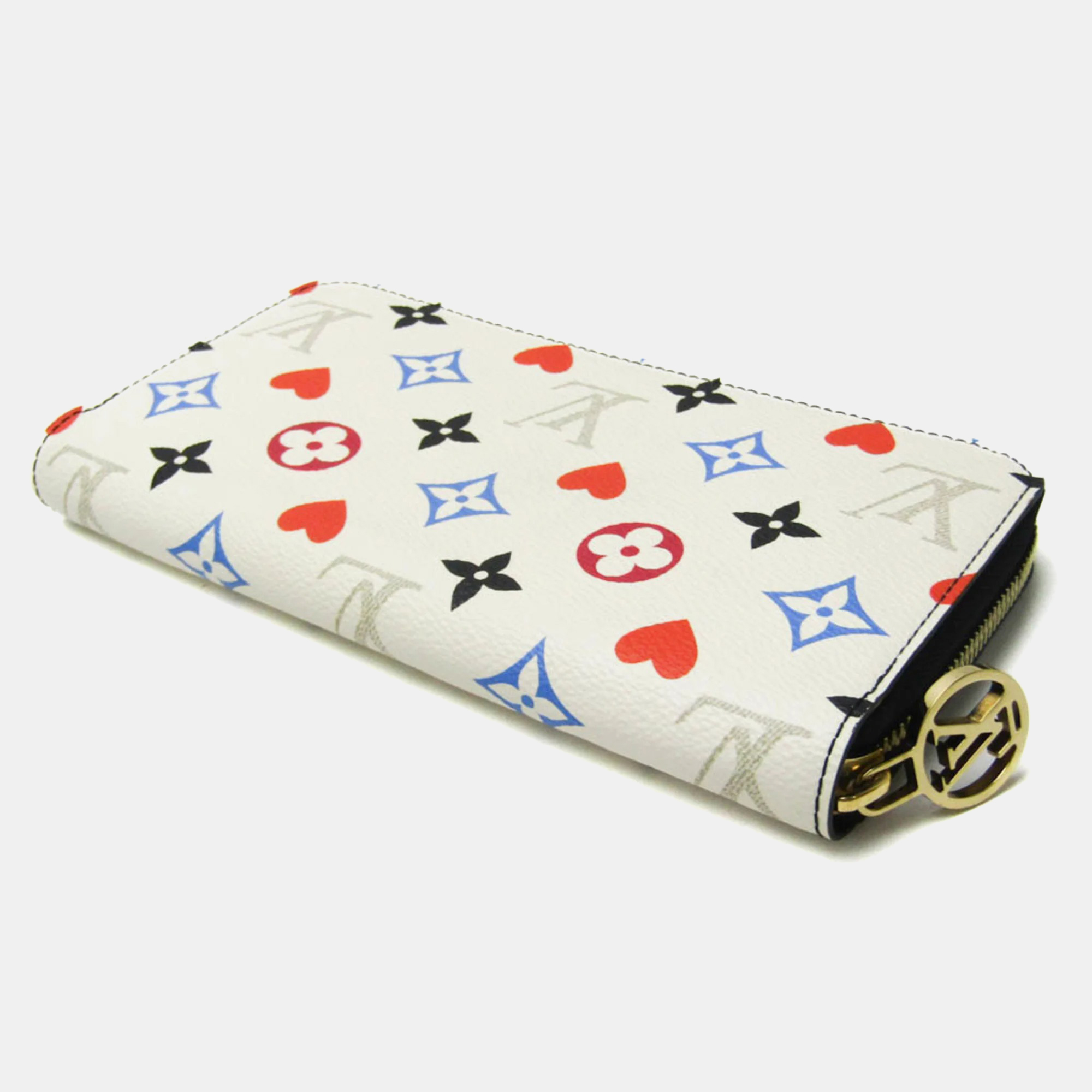 Louis Vuitton Multi-color White Monogram Game On Zippy Long Wallet