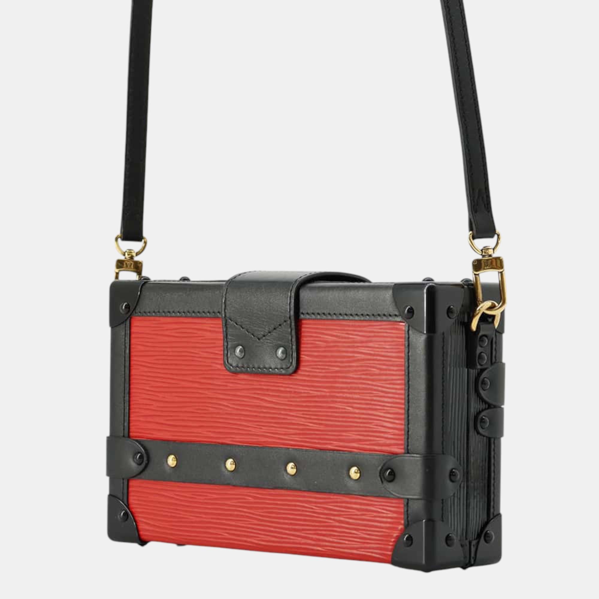 Louis Vuitton Coquelicot/Noir Epi Leather Petite Malle