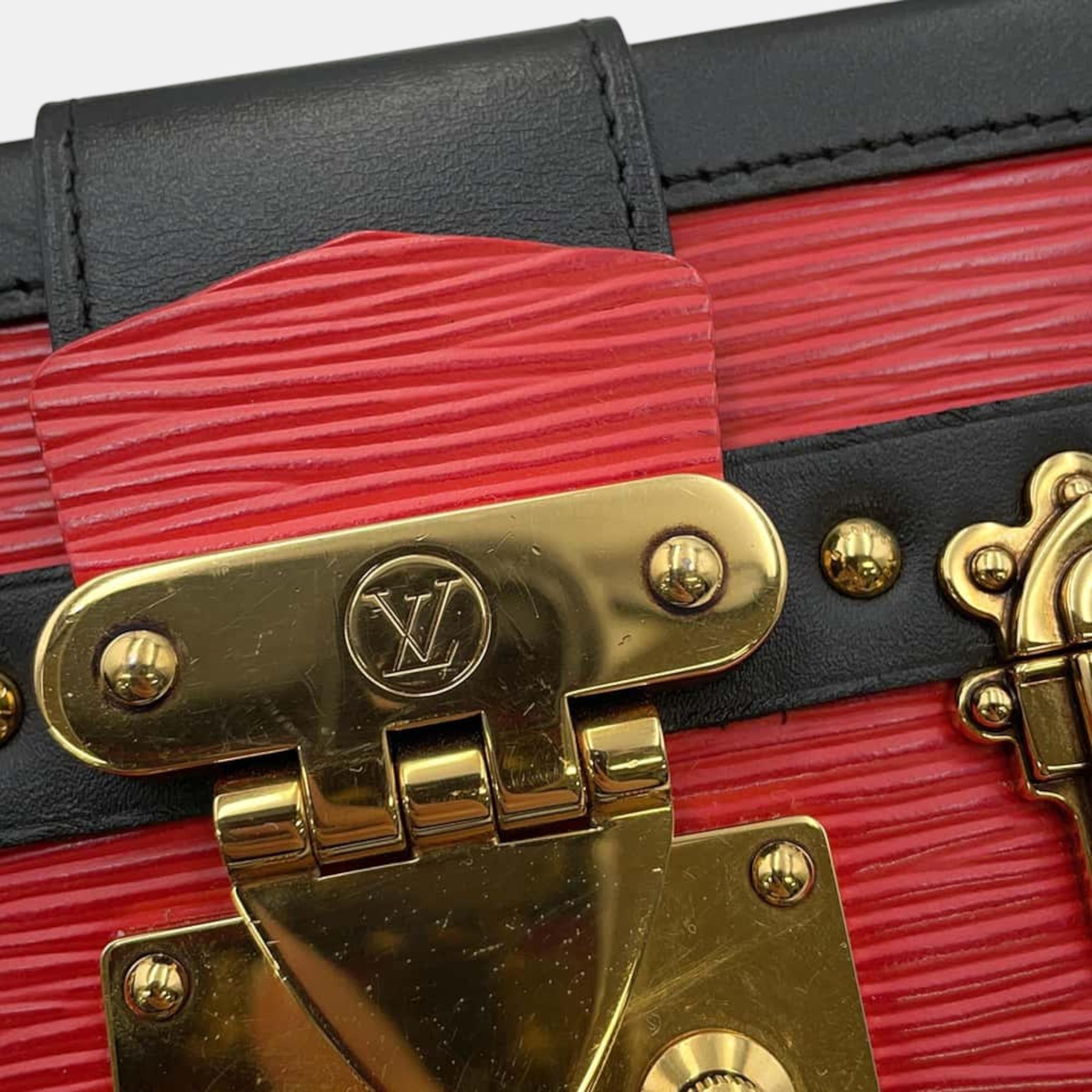 Louis Vuitton Coquelicot/Noir Epi Leather Petite Malle