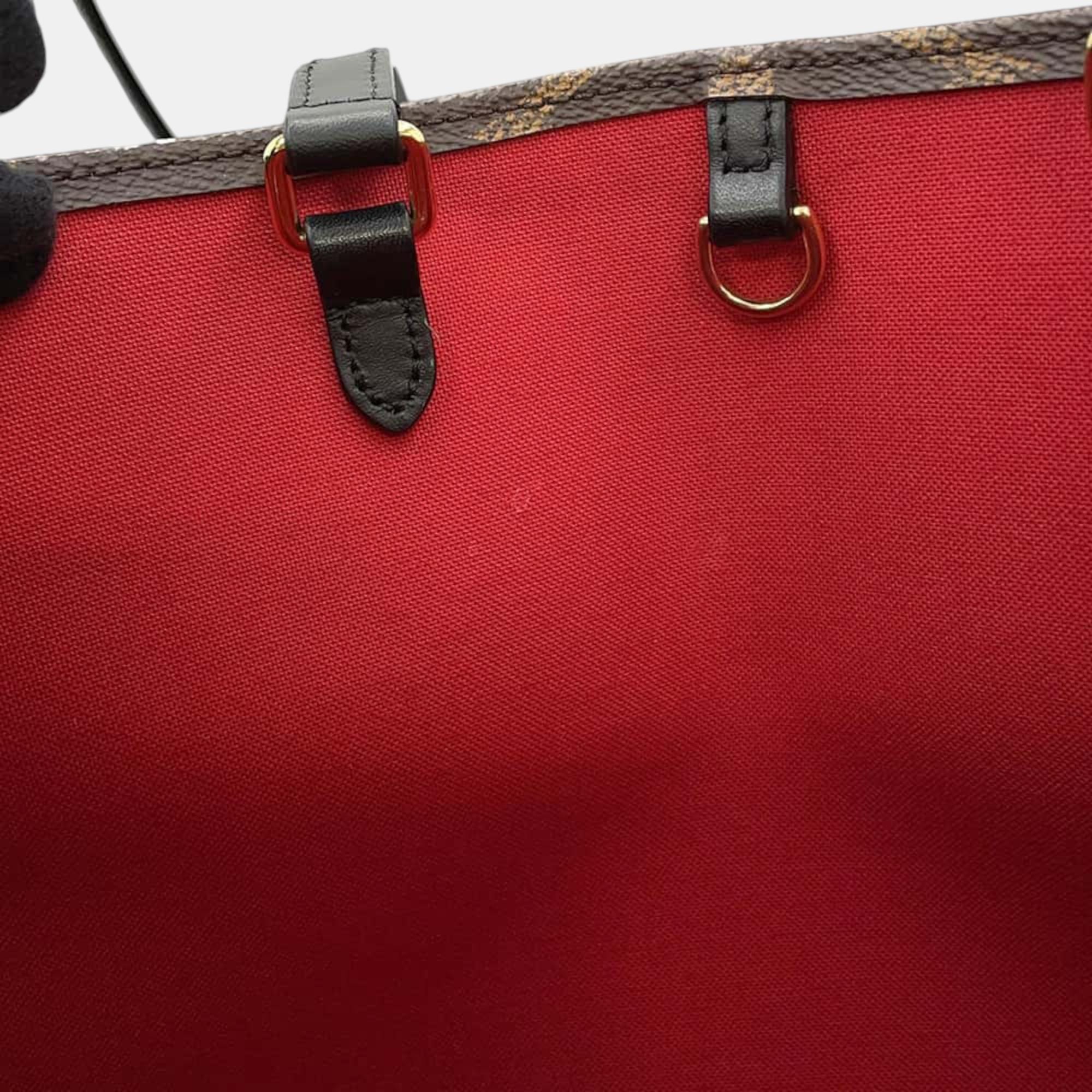 Louis Vuitton Red Monogram Reverse Canvas Monogram Onthego Giant Size MM