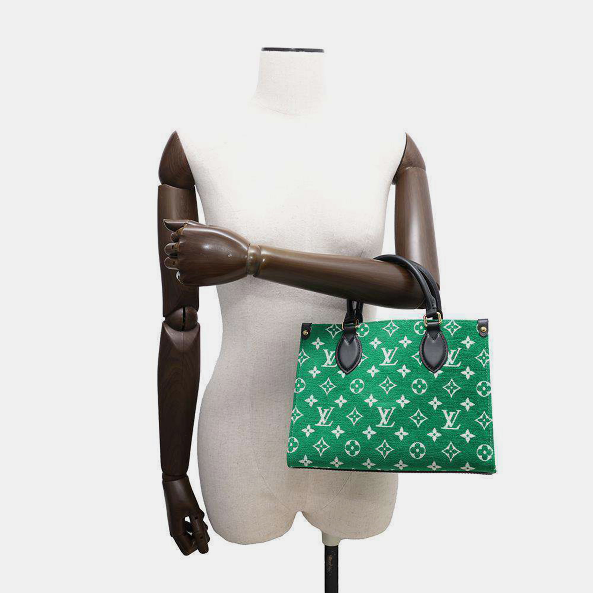 Louis Vuitton Green Monogram Jacquard Velvet LV Match Onthego Size PM