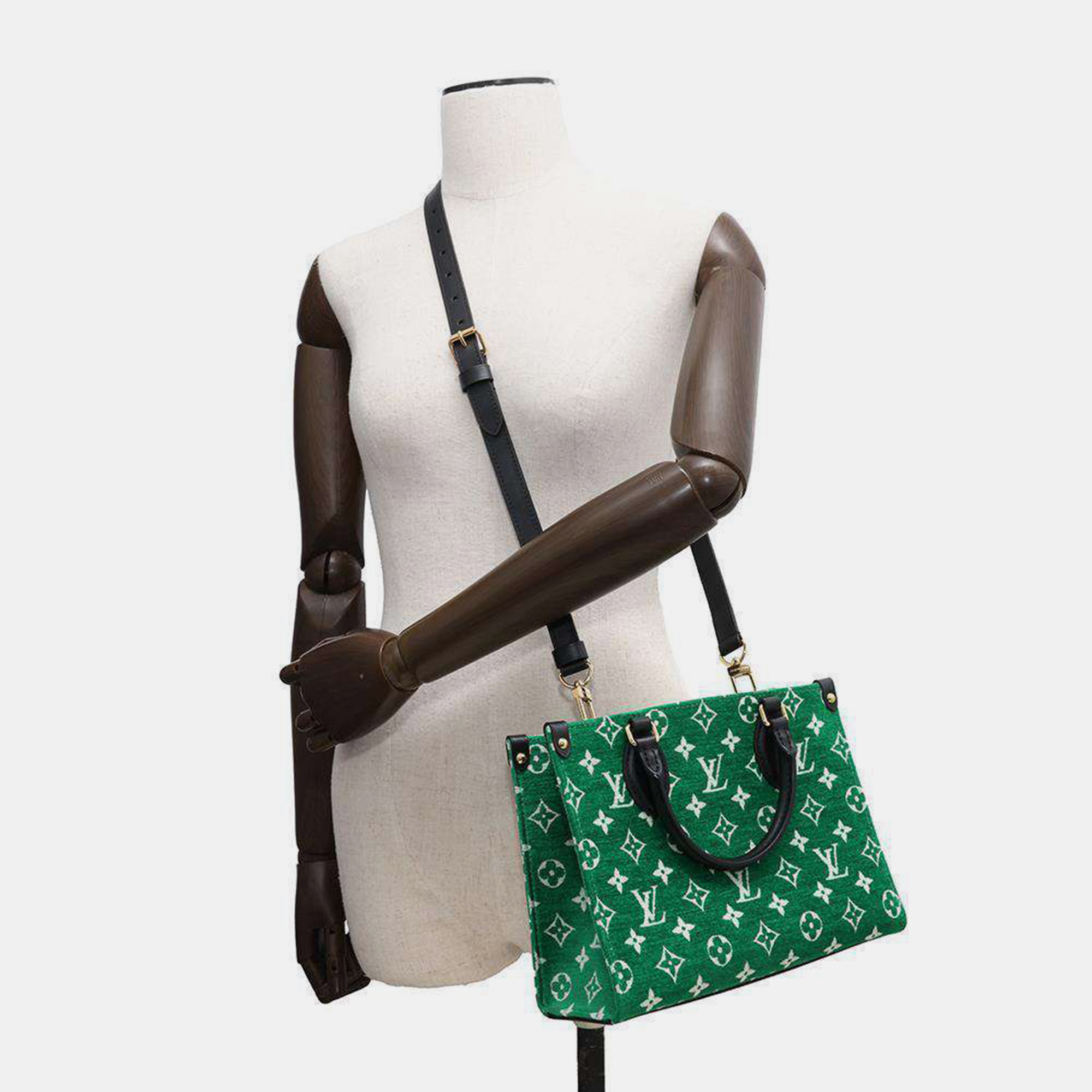 Louis Vuitton Green Monogram Jacquard Velvet LV Match Onthego Size PM