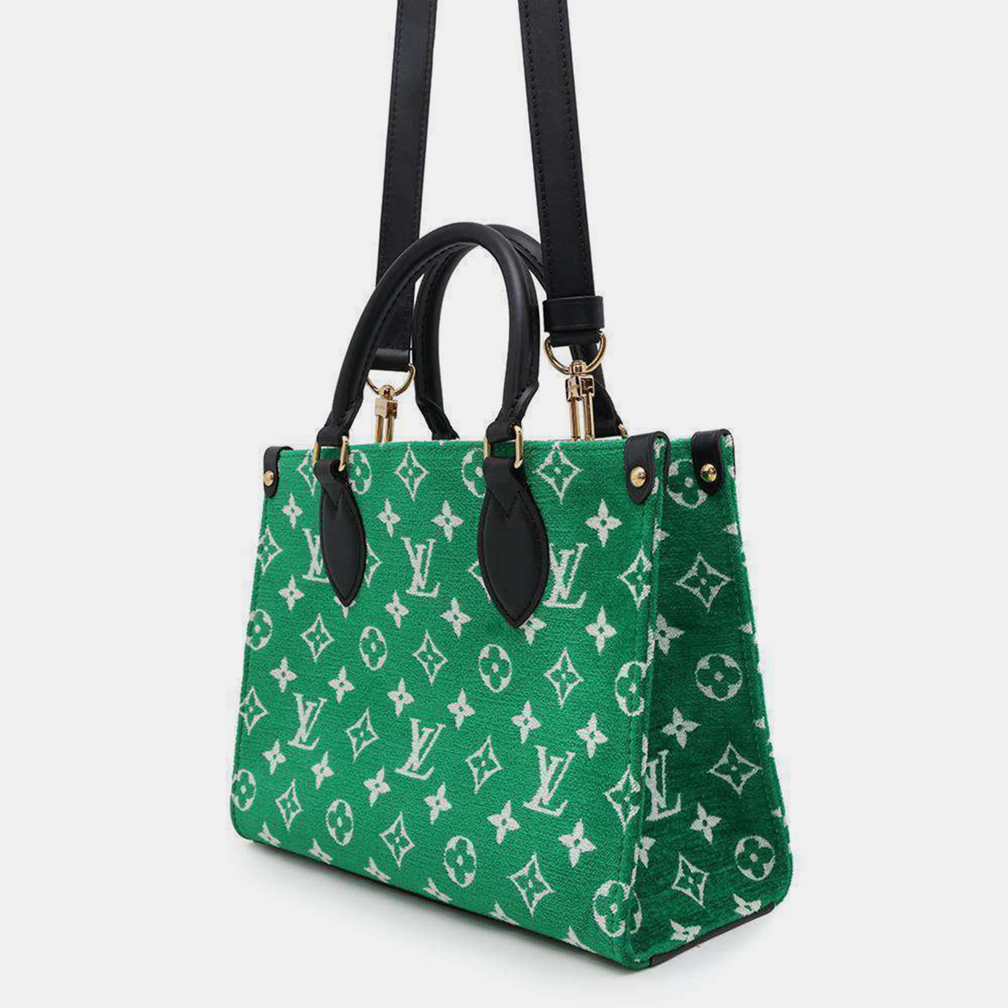 Louis Vuitton Green Monogram Jacquard Velvet LV Match Onthego Size PM