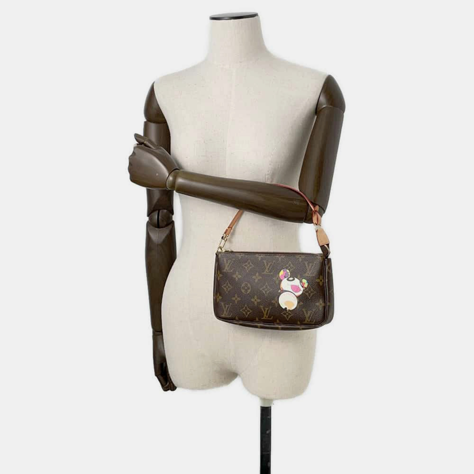 Louis Vuitton Pochette Accessoires Brown Monogram Panda Takashi Murakami