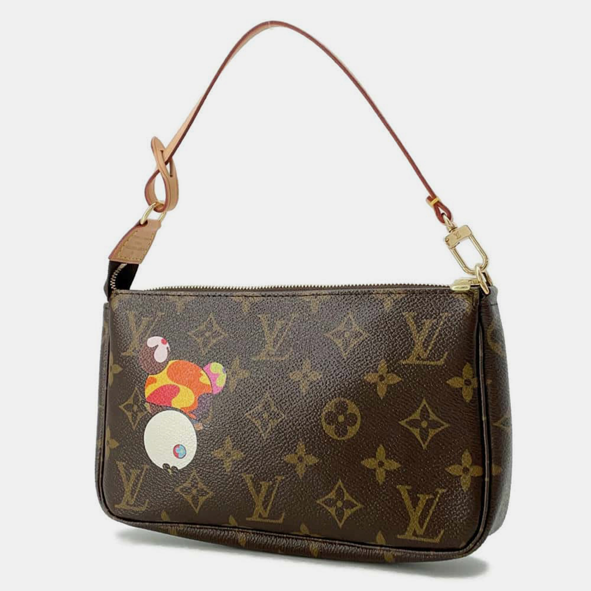 Louis Vuitton Pochette Accessoires Brown Monogram Panda Takashi Murakami