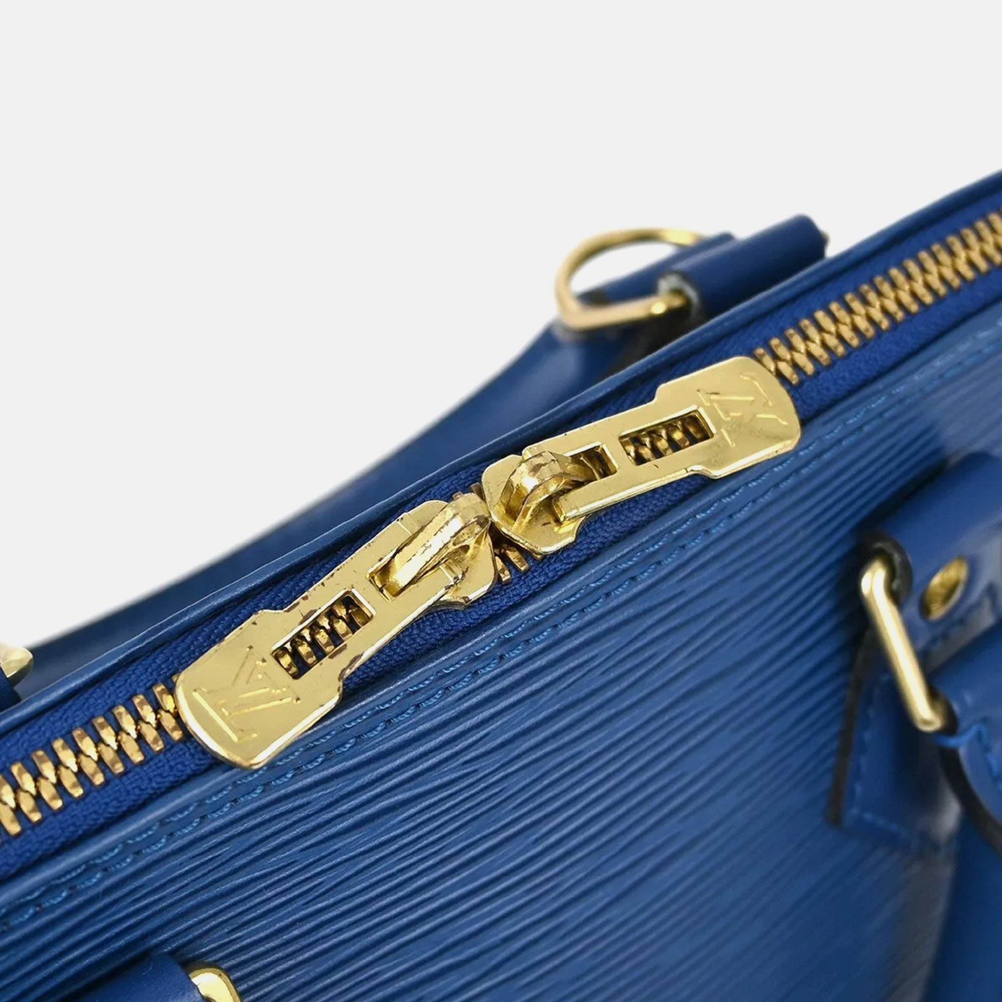 Louis Vuitton Blue Epi Alma Handbag