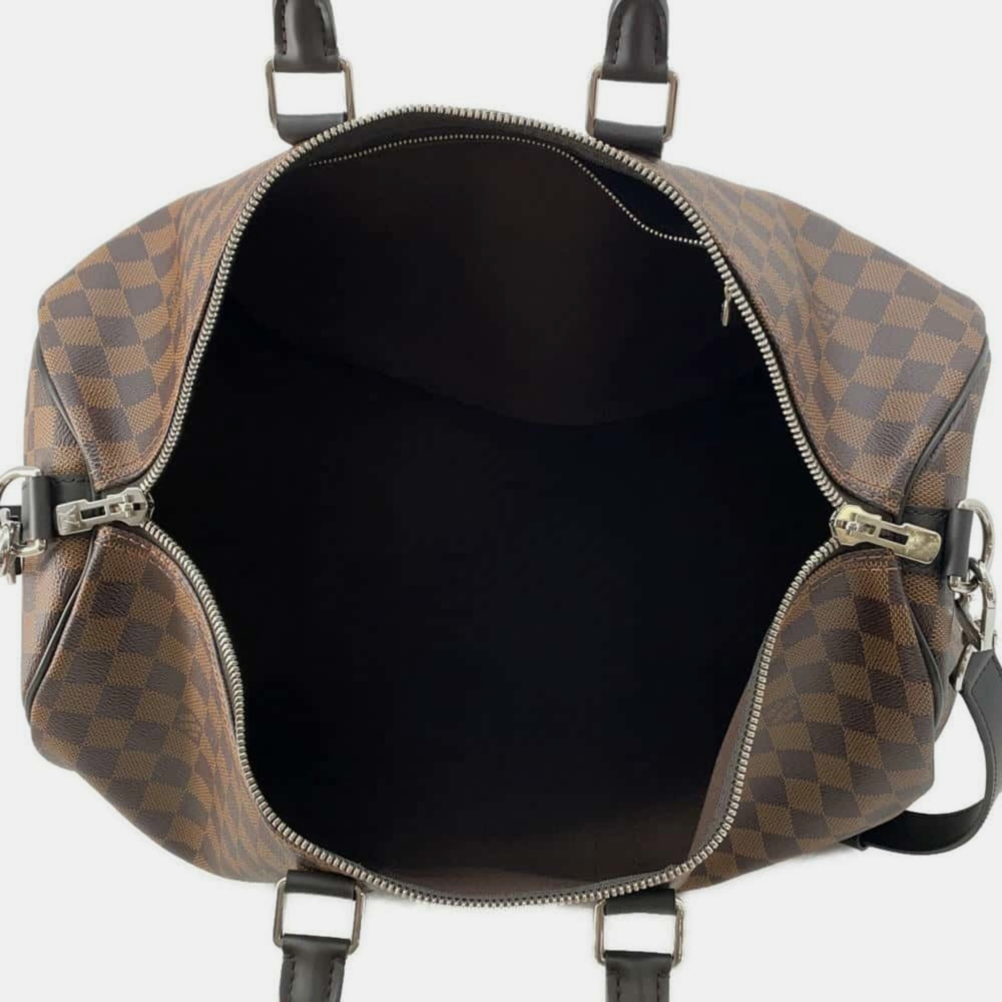 Louis Vuitton Damier Ebene Keepall Bandouliere Boston Bag