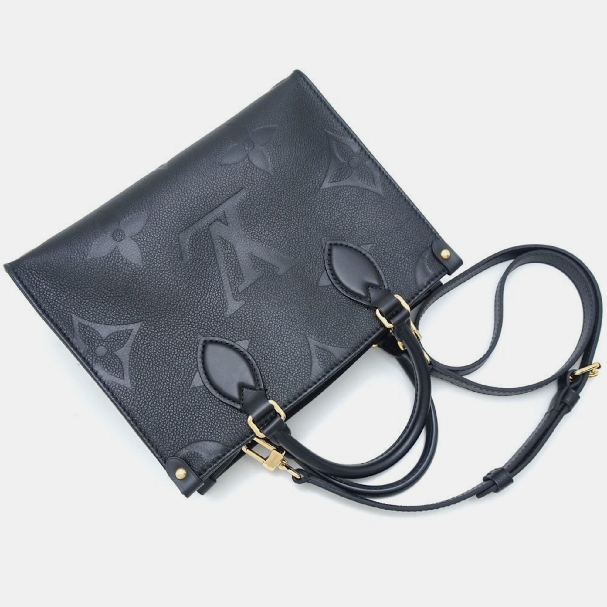 Louis Vuitton Noir Monogram Empreinte On The Go PM Bag